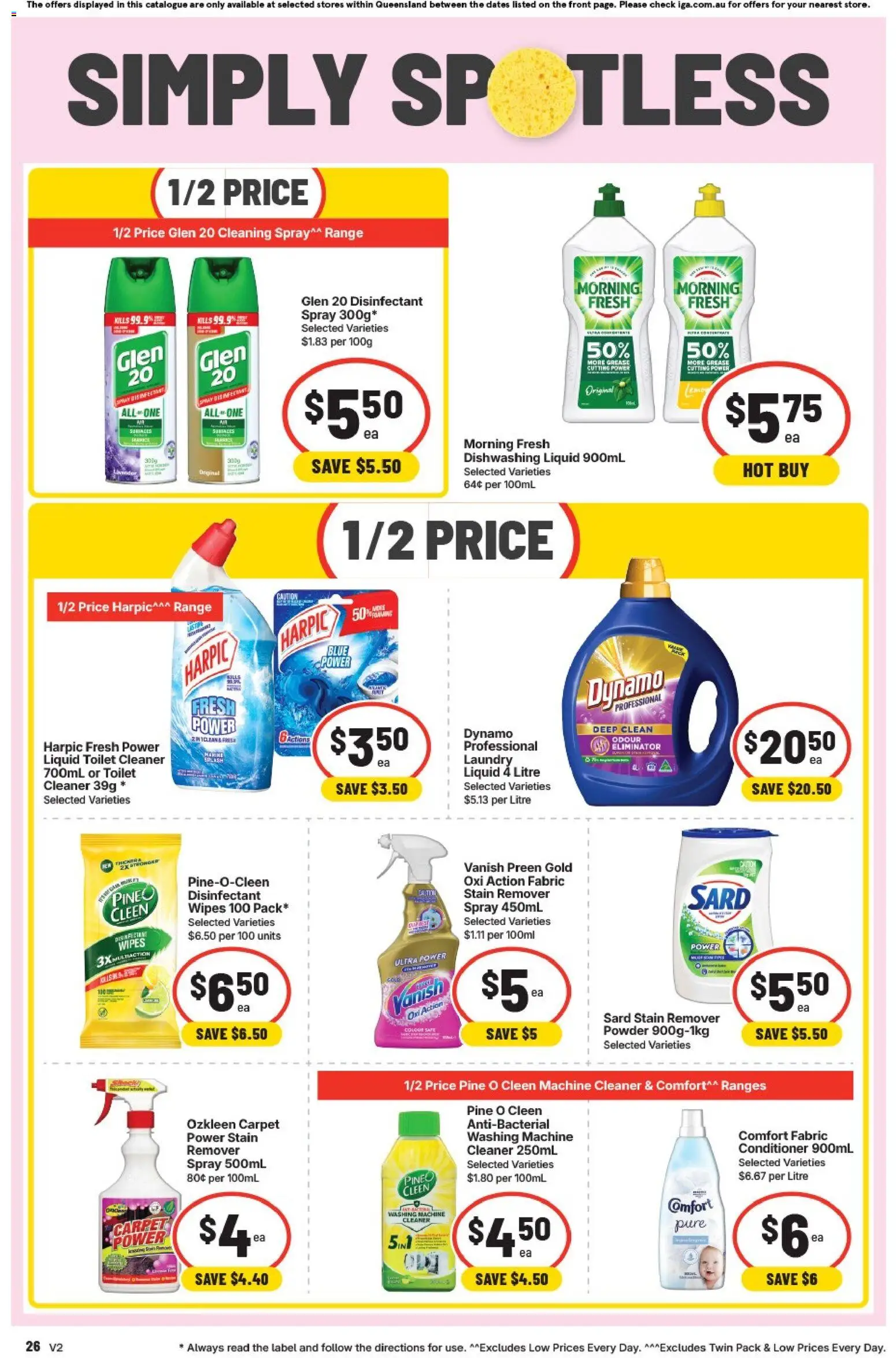 IGA catalogue - valid from 25/08/2026 | Page: 31 | Products: Toilet, Cleaner, Conditioner, Washing machine
