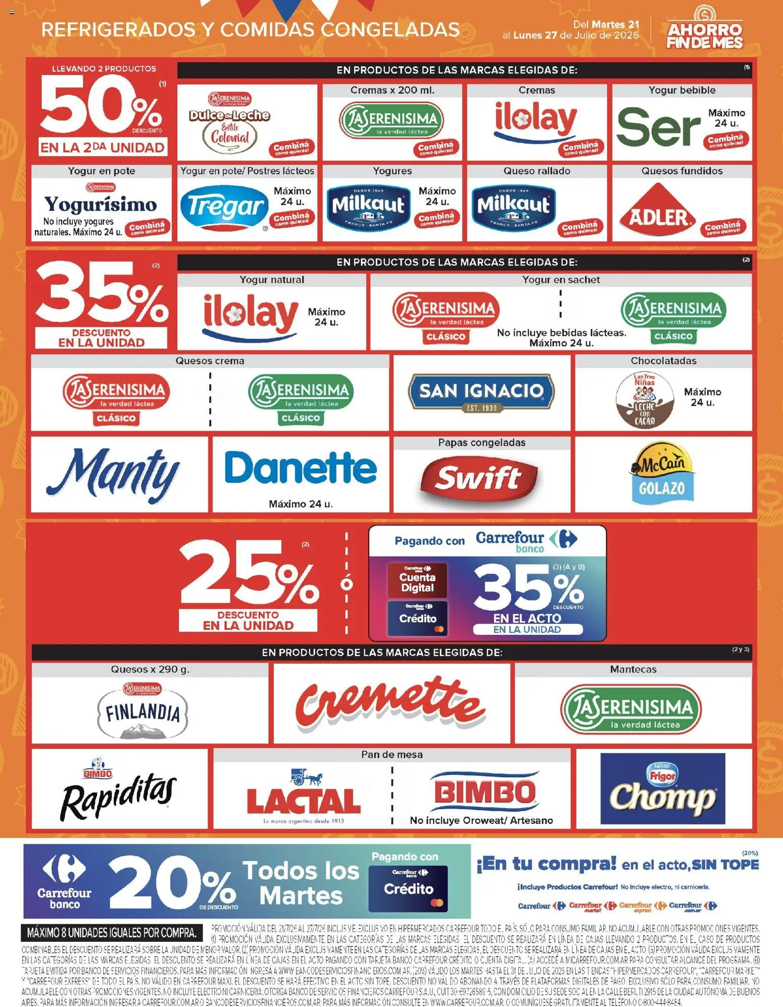Carrefour - AHORRO FIN DE MES │ válido desde el 21/07/2026 | Página: 10 | Productos: Teléfono, Mesa, Queso, Cacao