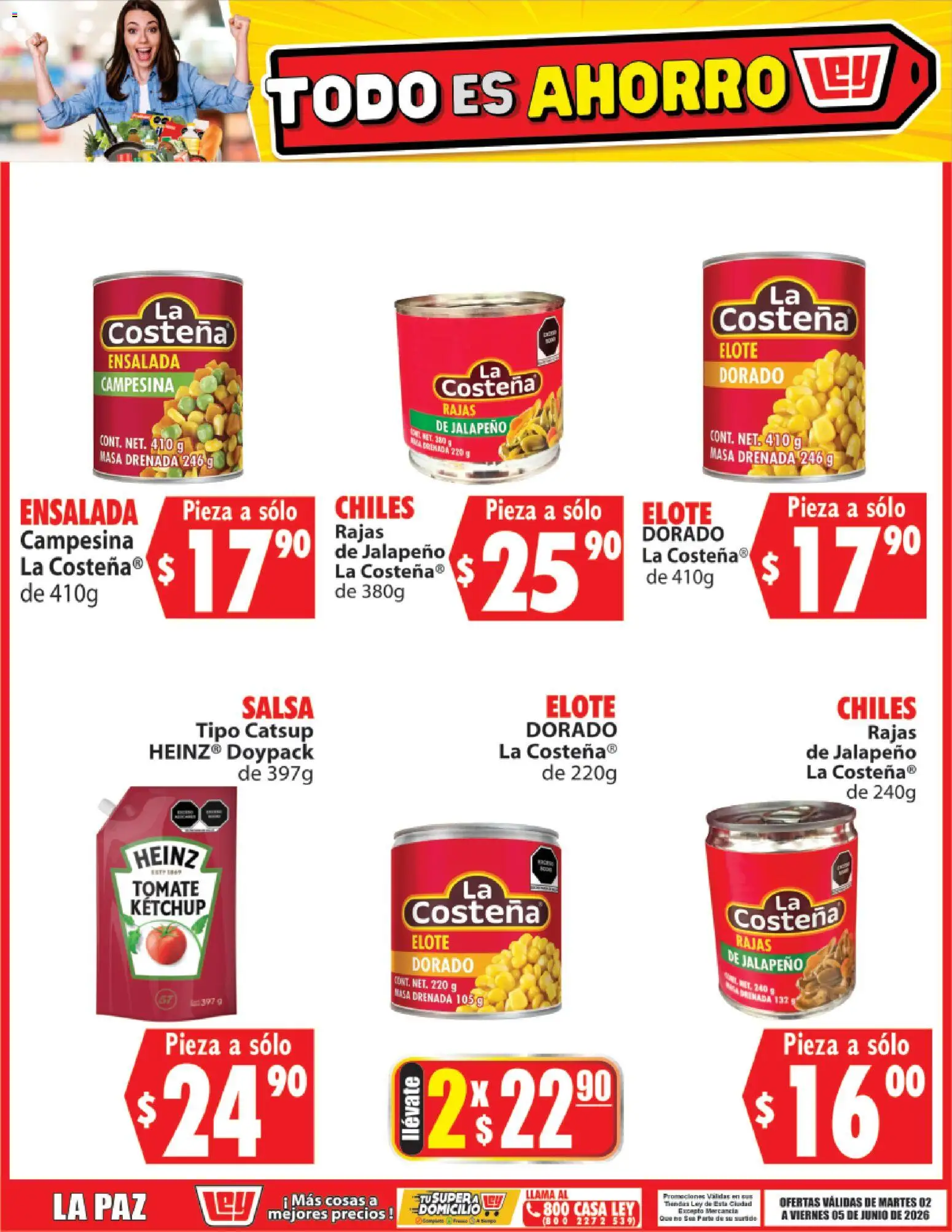Nuevas ofertas de Casa Ley válidas en toda la República Mexicana desde el 02.06.2026. ¡Encuentra las mejores ofertas en Casa Ley folleto Todo es ahorro La Paz! | Página: 5