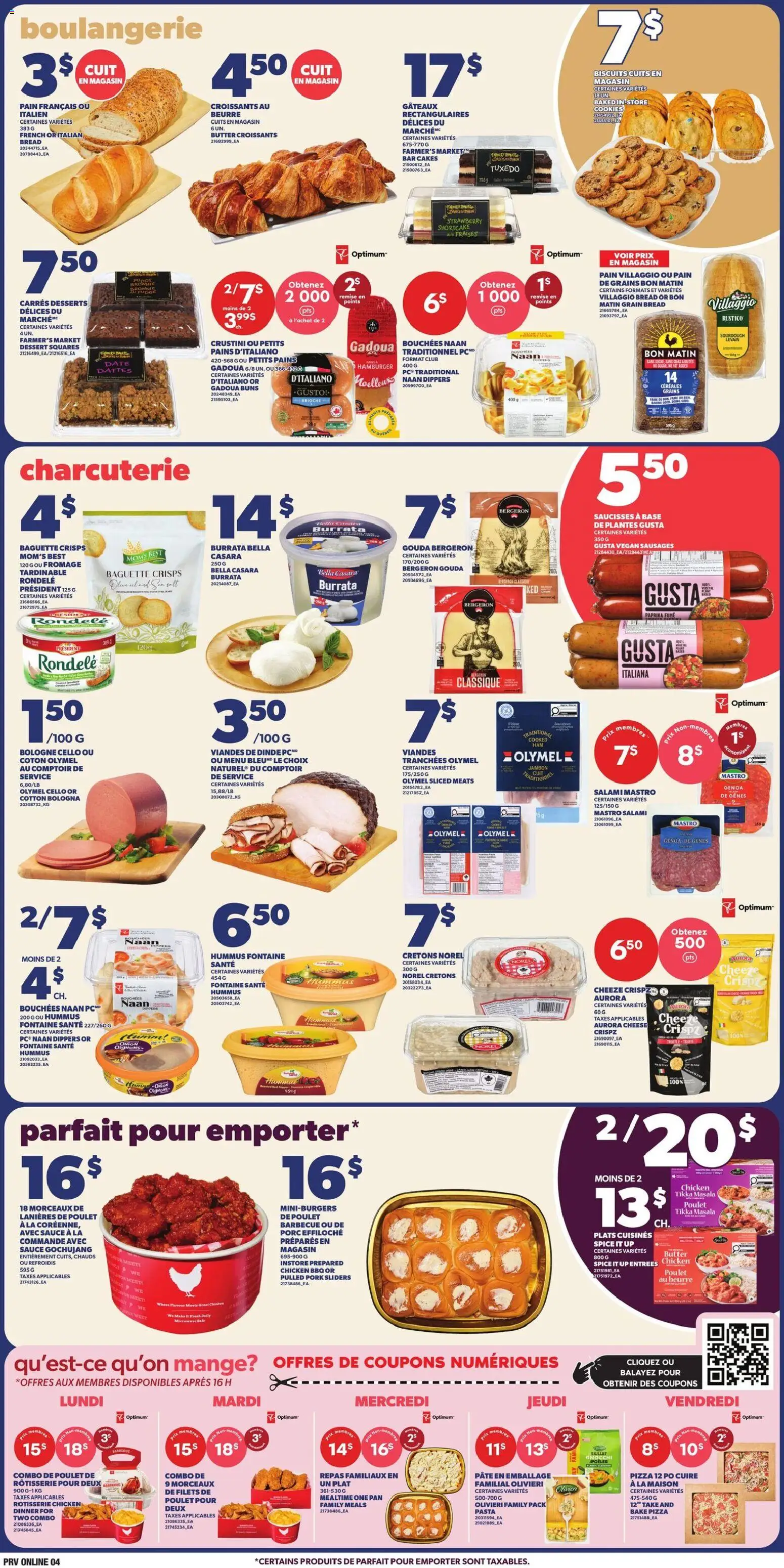Provigo flyer valid from Aug 13, 2026 | Page: 5 | Products: Pasta, Desserts, Hamburger, Crisps