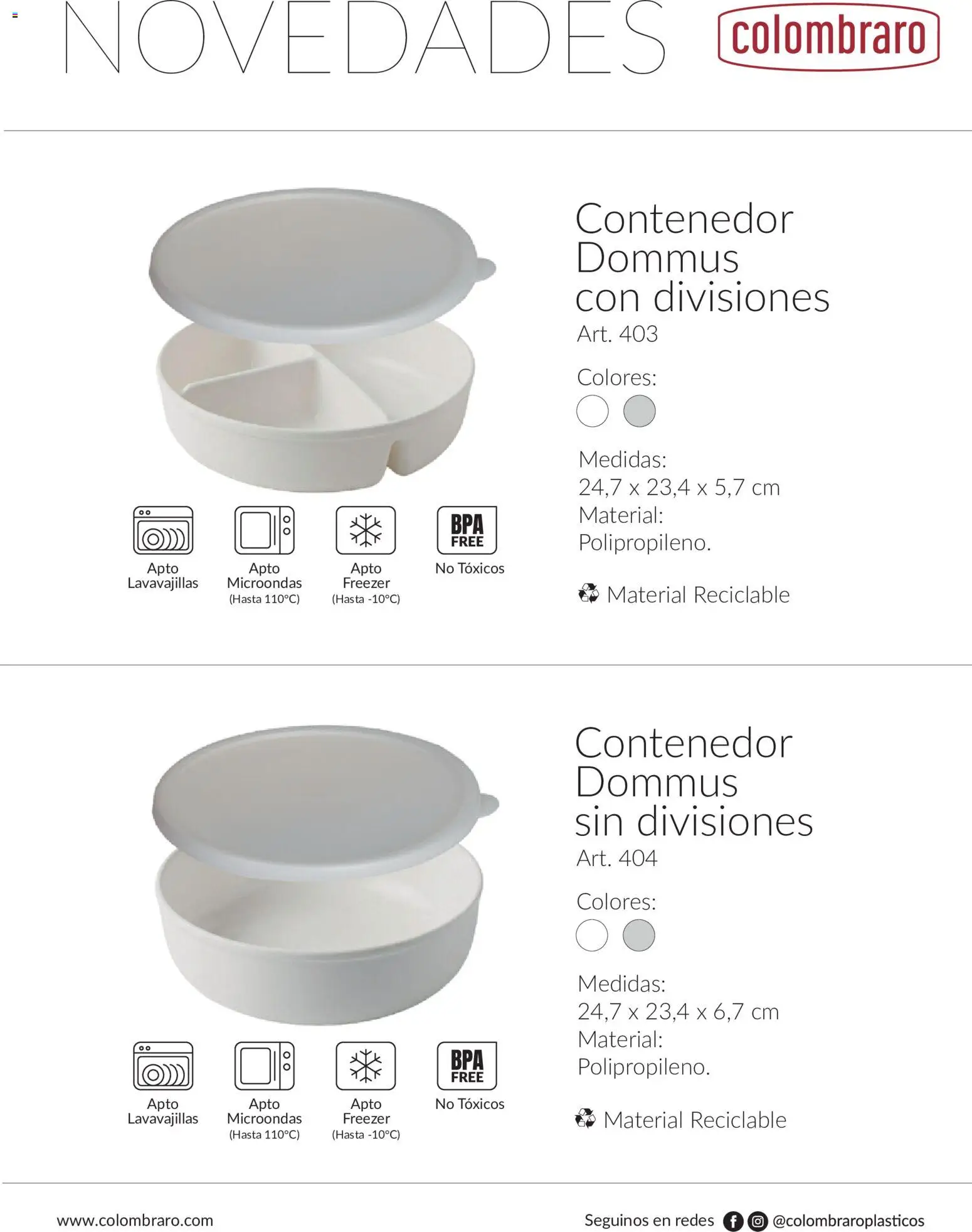 Colombraro - Novedades 2026 │ válido desde el 01/09/2026 | Página: 5 | Productos: Lavavajillas, Microondas, Freezer