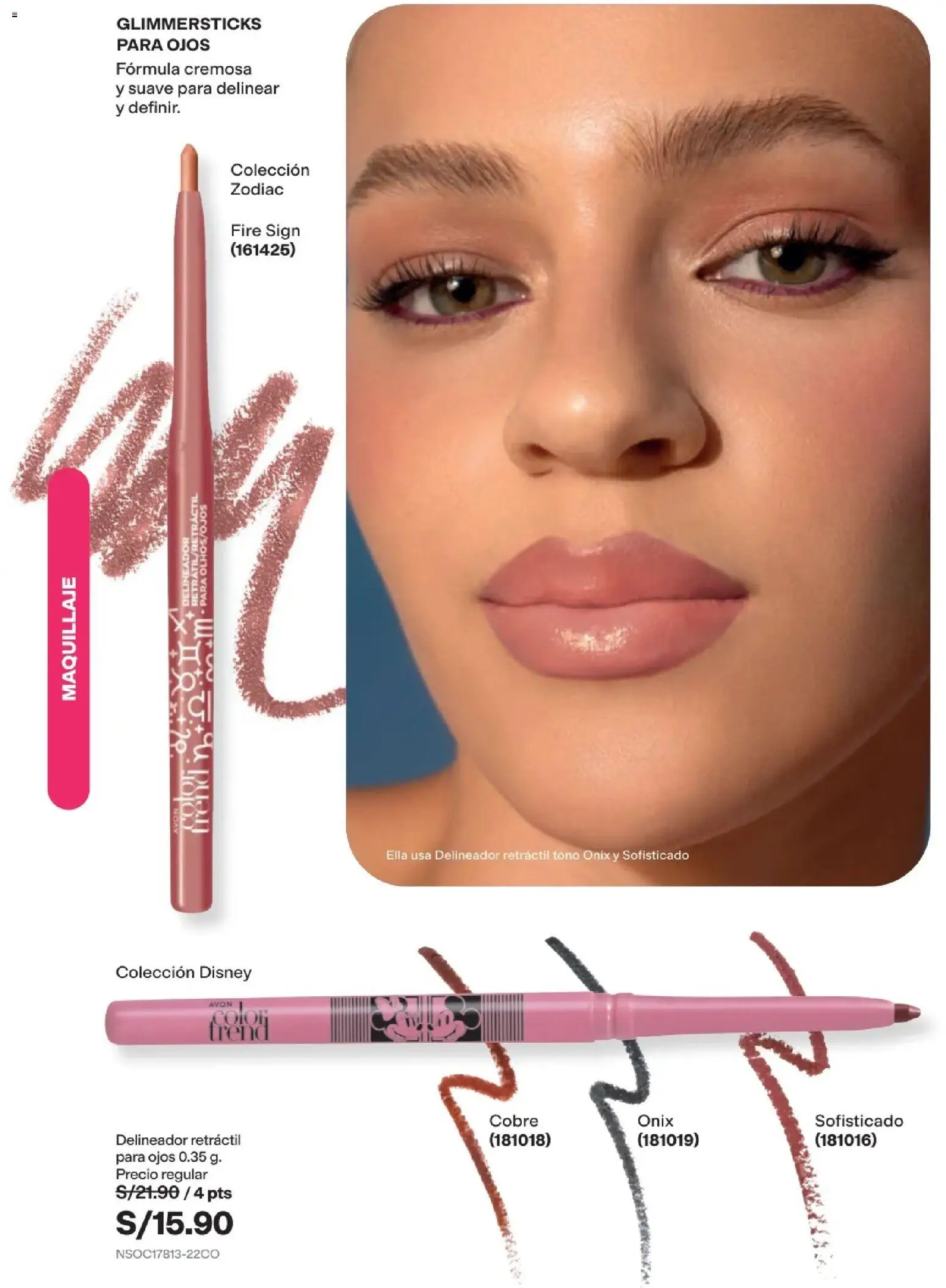 Catálogo Avon válido desde 22/07/2026 | Página: 53 | Productos: Delineador, Maquillaje