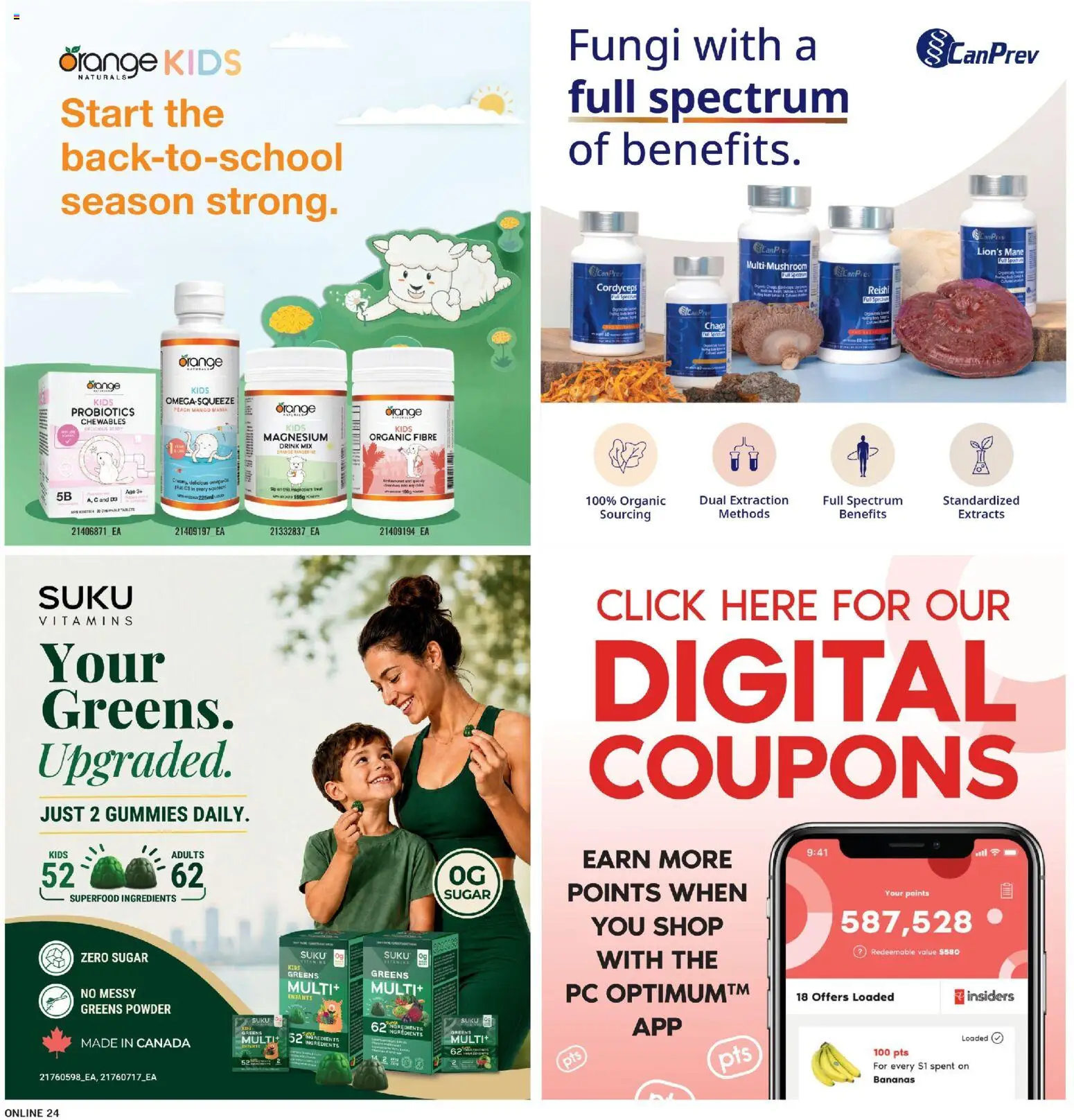 Fortinos flyer valid from Aug 27, 2026 | Page: 23 | Products: Mango, Powder, Probiotics, Ingredients