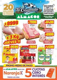 Vista previa Almacor catálogo válido desde el 11.06.2026 | Página: 1 | Productos: Jabón líquido, Limón, Chorizo, Cerdo