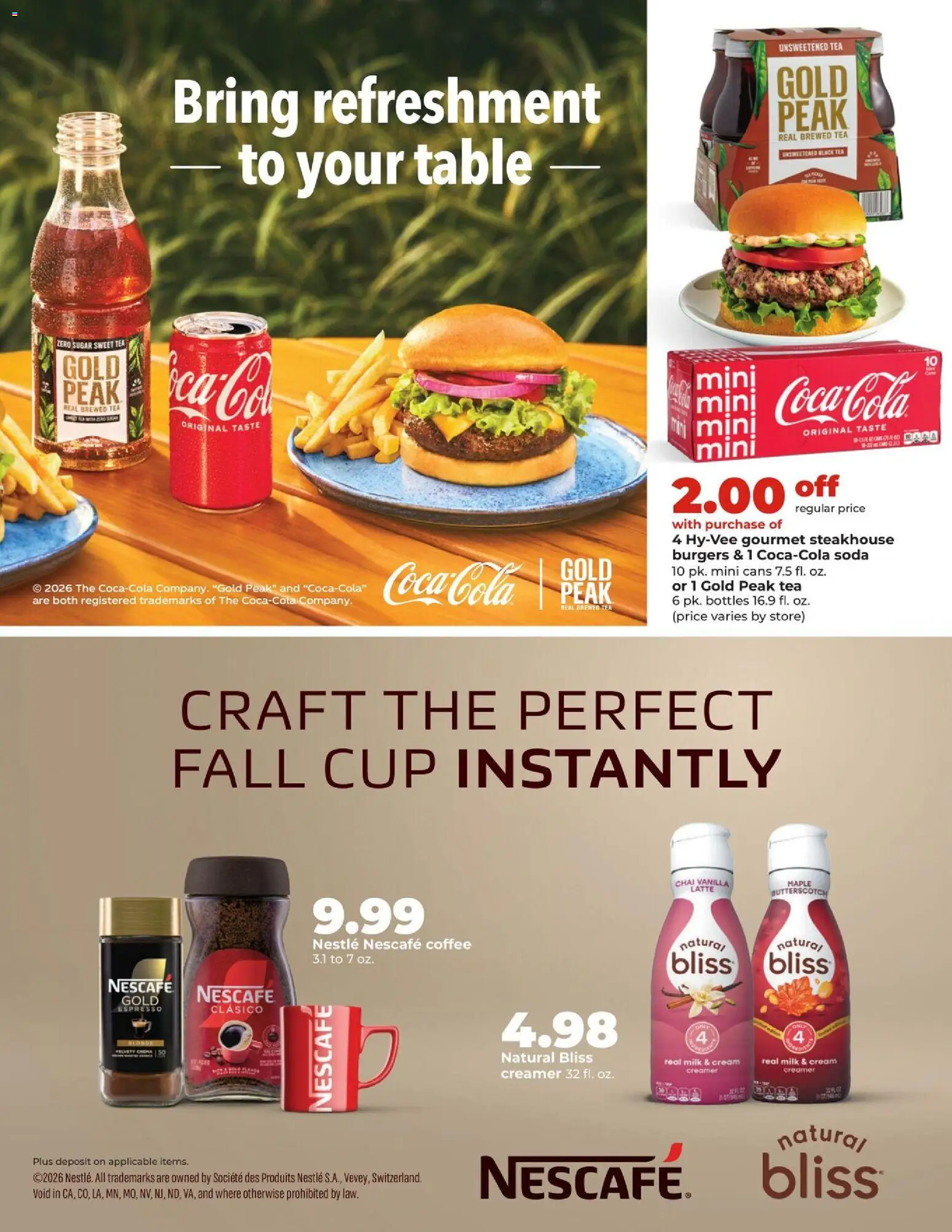 HyVee Monthly Ad - valid from 08/31/2026 | Page: 2 | Products: Milk, Coffee, Tea, Black tea