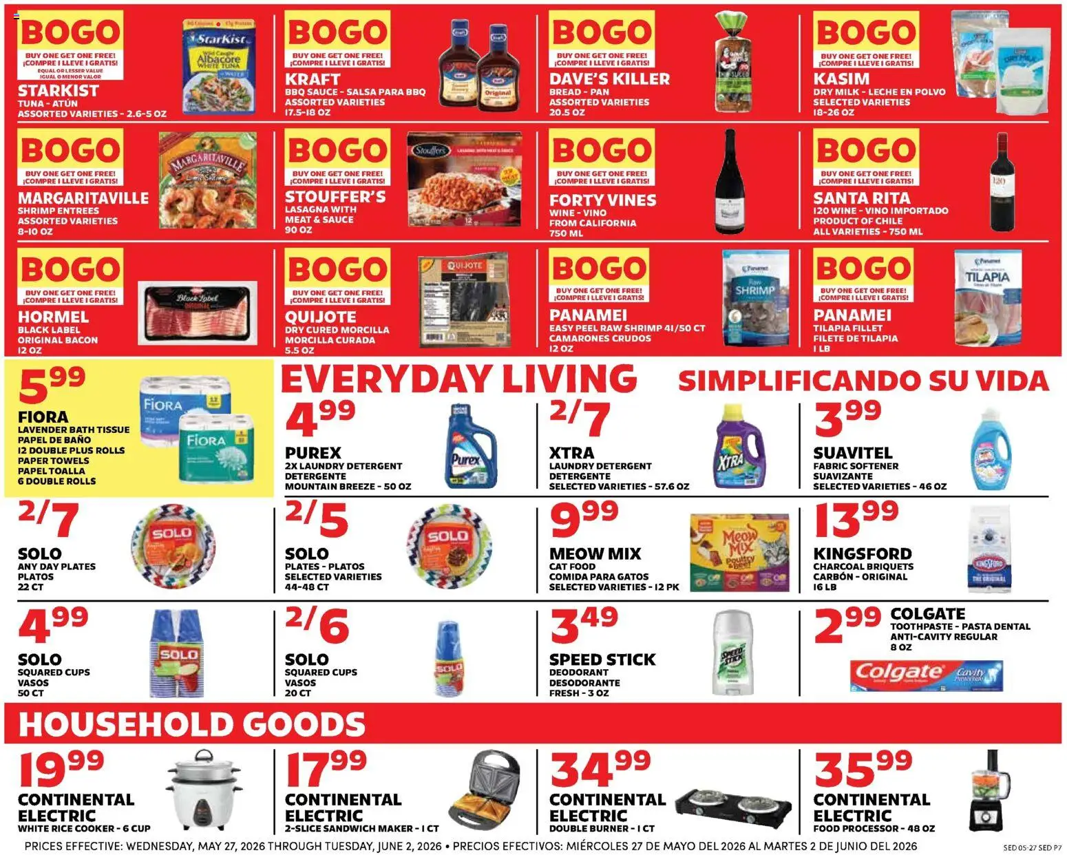 Sedano's Weekly Ad - valid from 27.05.2026 | Page: 7 | Products: Bath, Wine, Fabric softener, Poultry