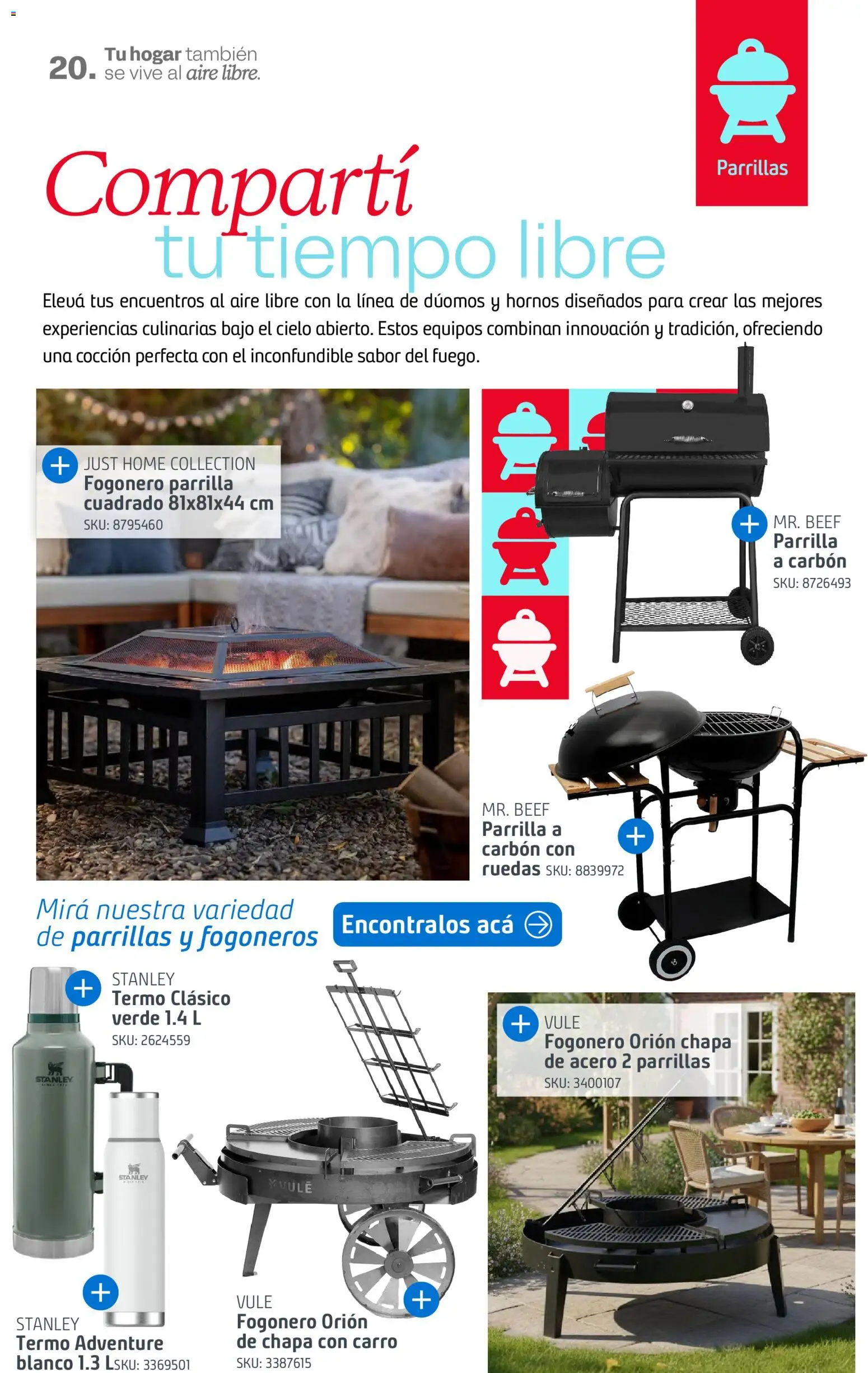 Sodimac - Catálogo Aire Libre │ válido desde el 14/09/2026 | Página: 20 | Productos: Chapa, Parrilla, Termo