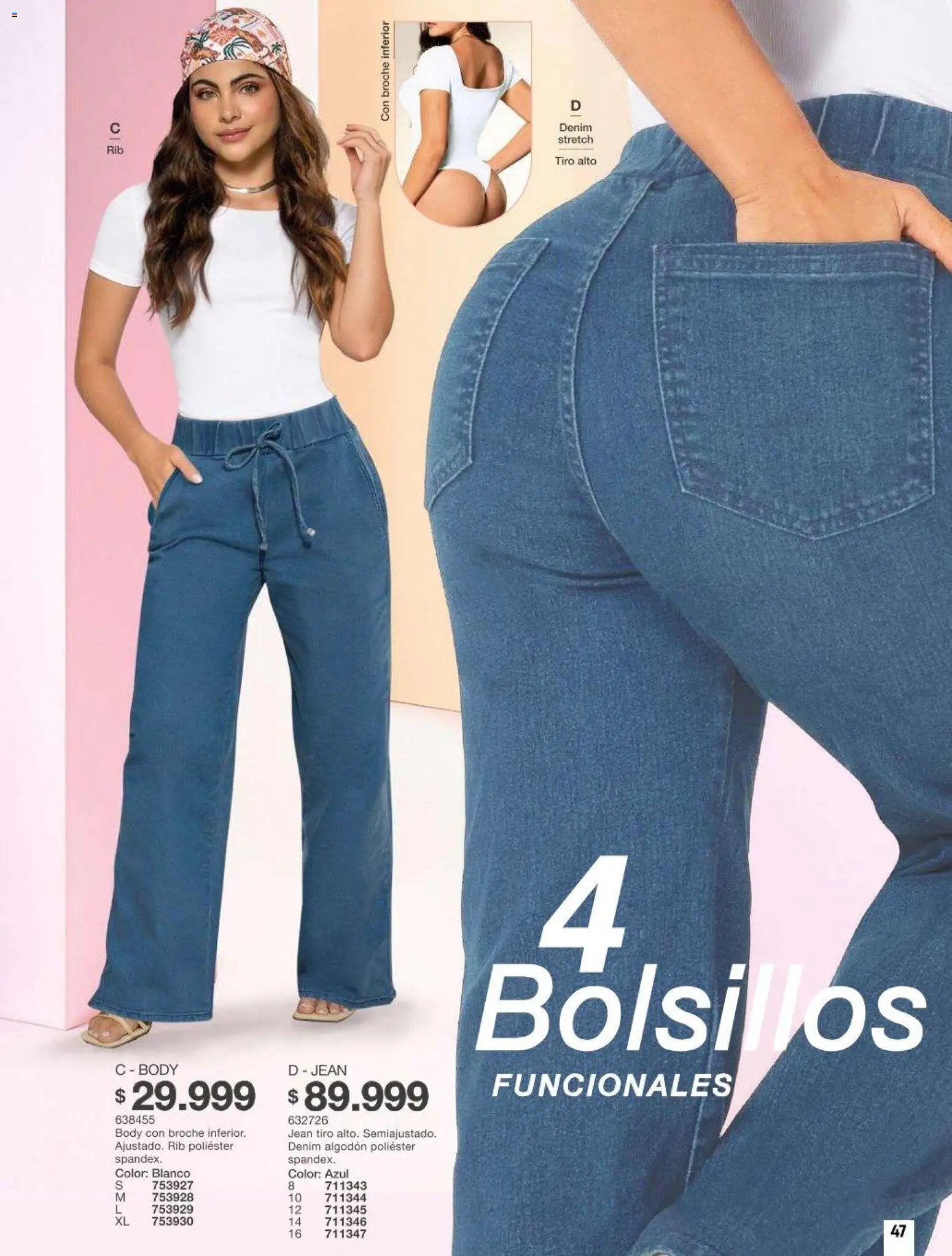 Carmel revista - valida desde el 01/10/2026 | Página: 47 | Productos: Algodón, Bolsillos, Body, Jean