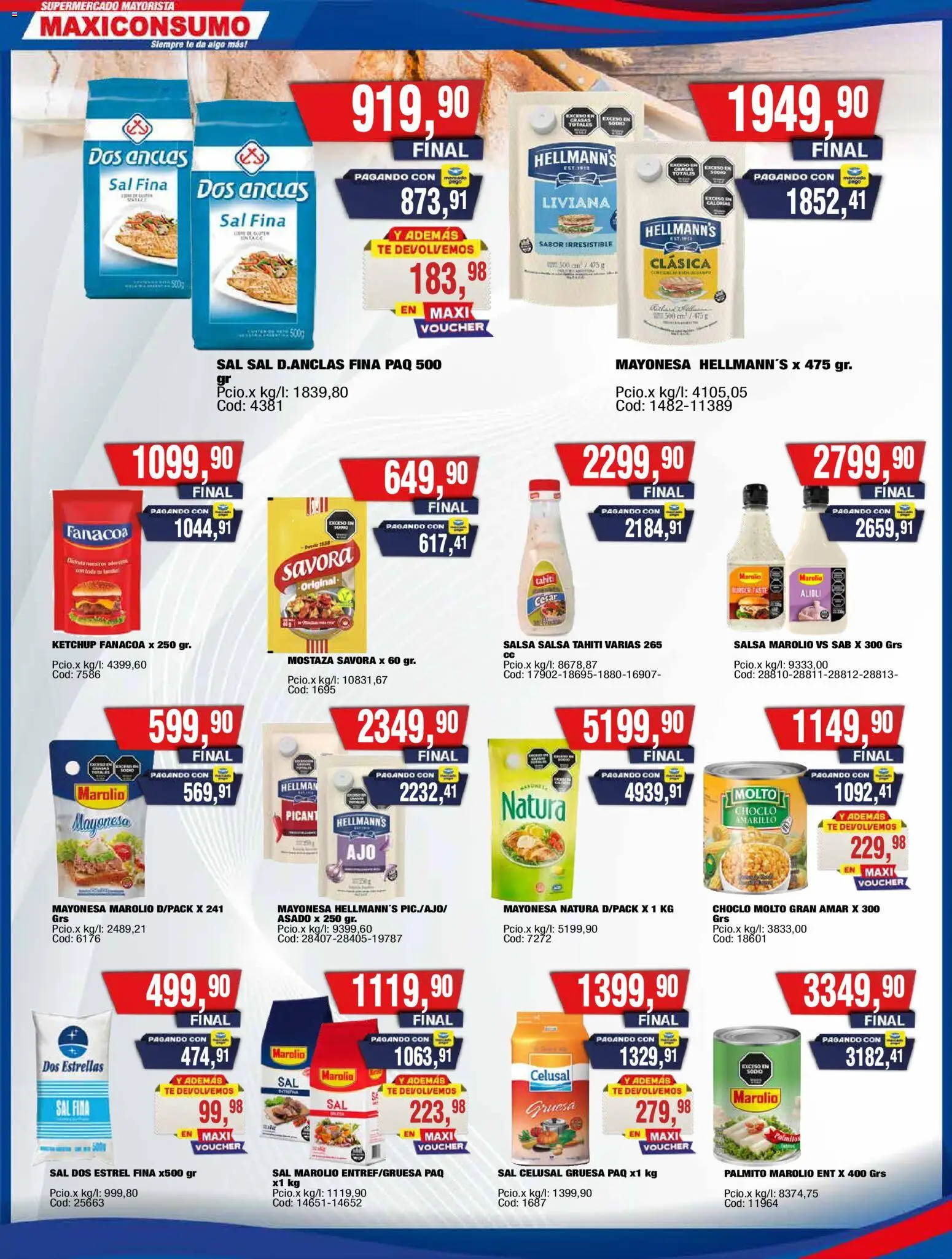 Maxiconsumo - Ofertas │ válido desde el 28/09/2026 | Página: 7 | Productos: Choclo, Mayonesa, Ketchup, Té