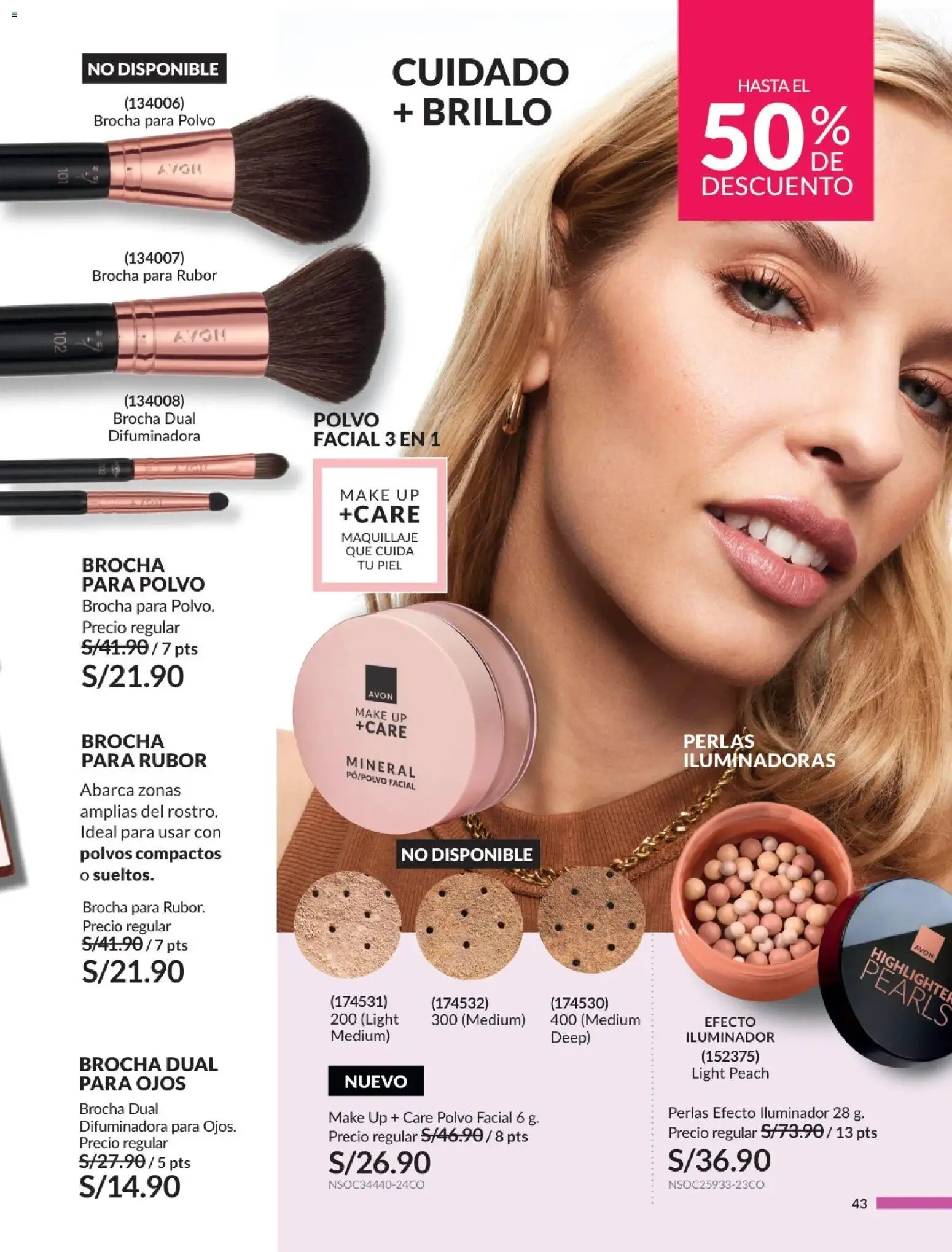 Catálogo Avon válido desde 24.05.2026 | Página: 48 | Productos: Brocha, Maquillaje, Polvo, Rubor