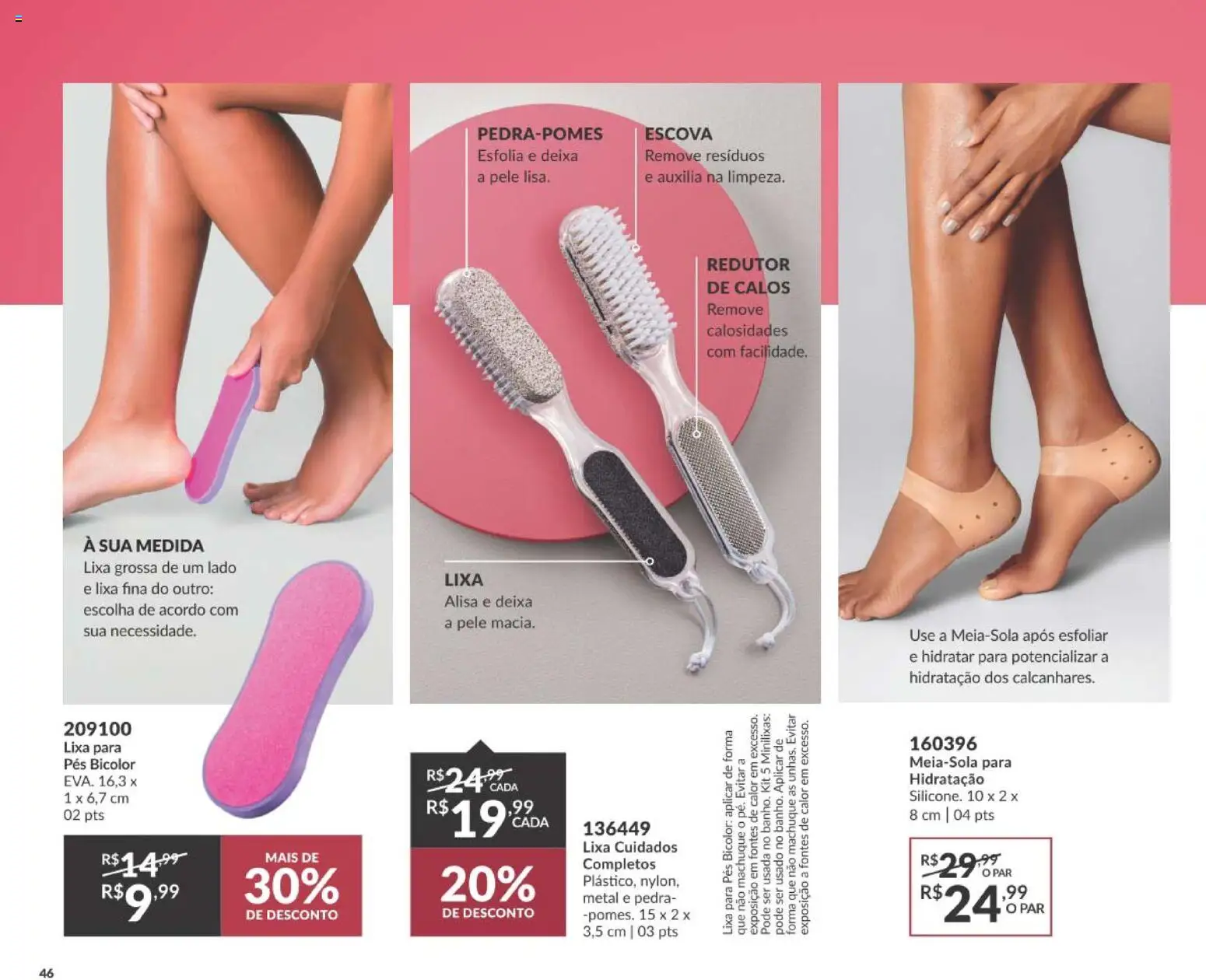 Avon Folheto - válido de 01/09/2026 | Página: 46 | Produtos: Escova, Lixa