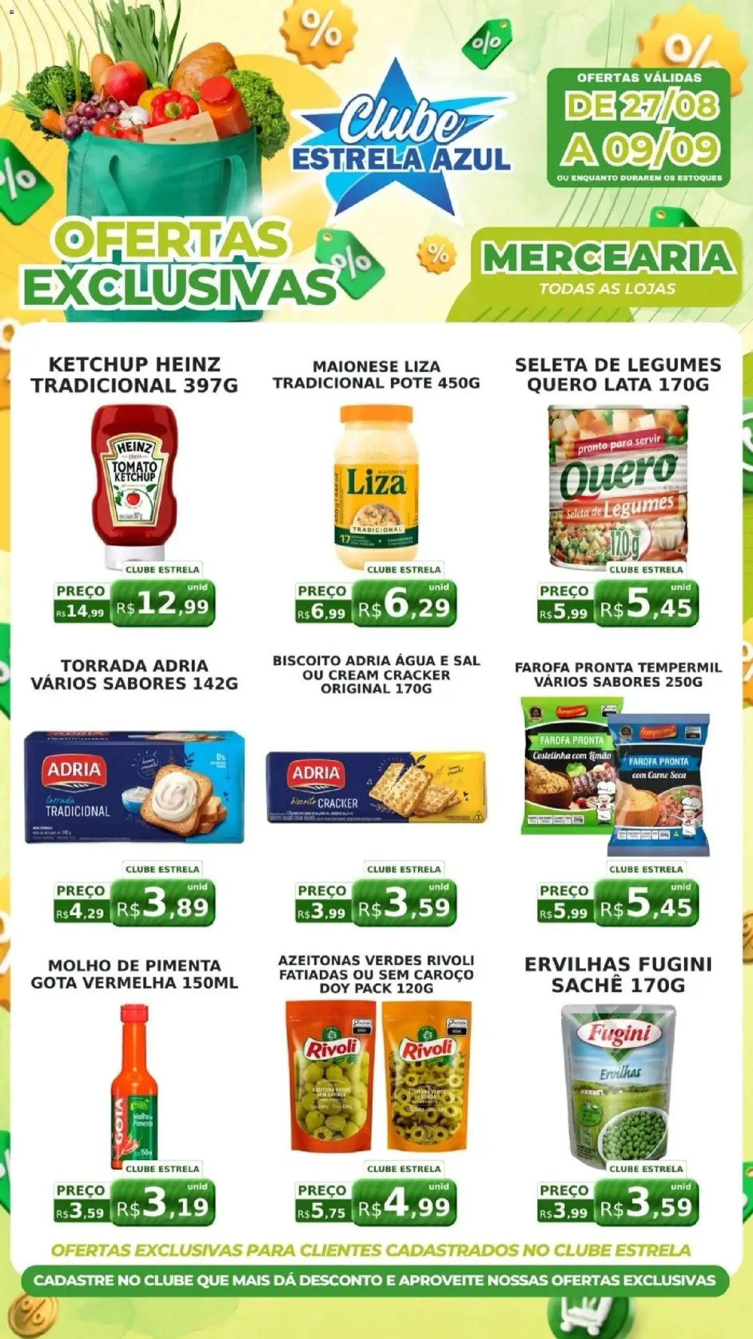 Estrela Azul Folheto - válido de 27/08/2026 | Página: 2 | Produtos: Pimenta, Biscoito, Carne, Ketchup