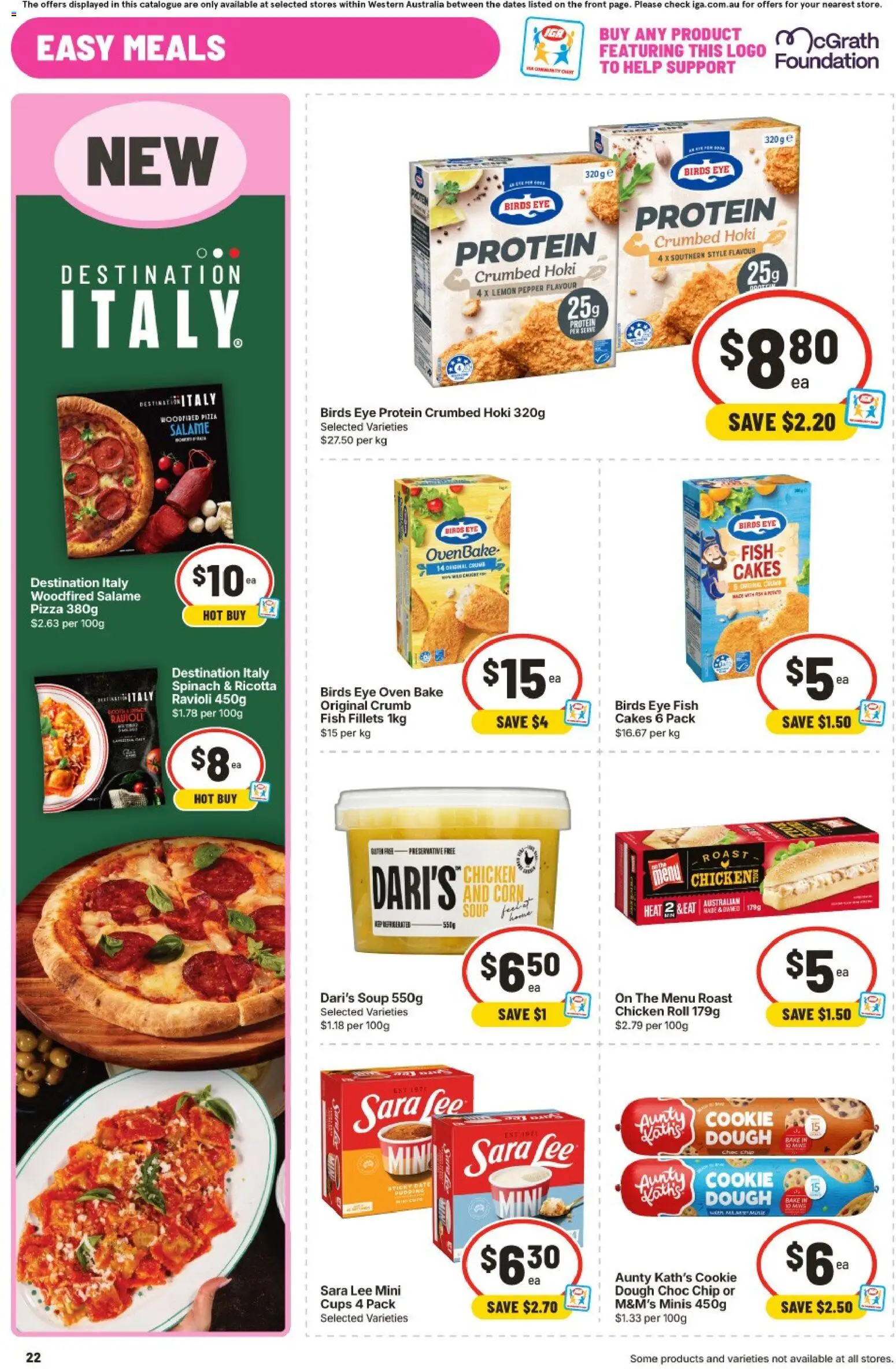 IGA catalogue - valid from 23/09/2026 | Page: 22 | Products: Pizza, Fish, Ricotta, Oven