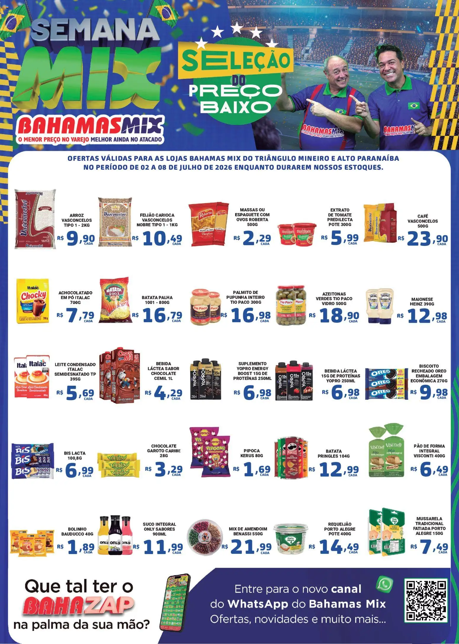 Bahamas Mix Folheto - válido de 02/07/2026 | Página: 1 | Produtos: Azeitonas, Palmito, Bebida, Pipoca