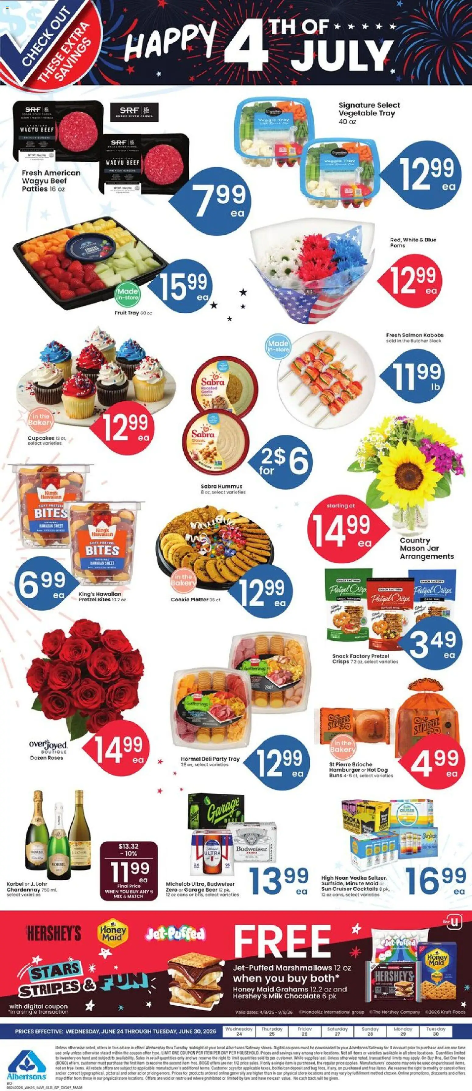 Albertsons Weekly Ad - valid from 06/24/2026 | Page: 10 | Products: Bakery, Chocolate, Beer, Garlic