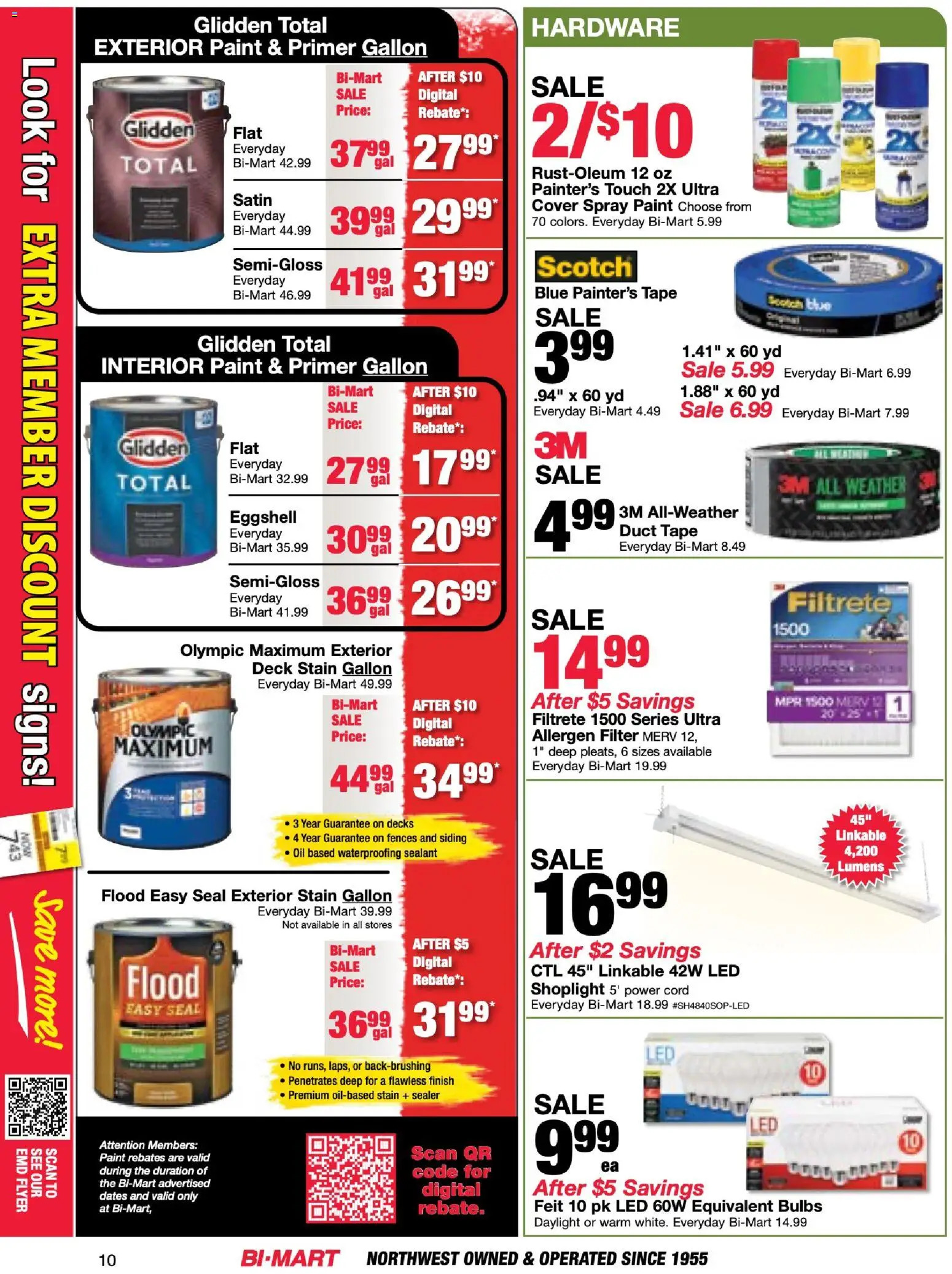 Bi-Mart Membership Savings Book - valid from 07/28/2026 | Page: 10 | Products: Sealant, Oil