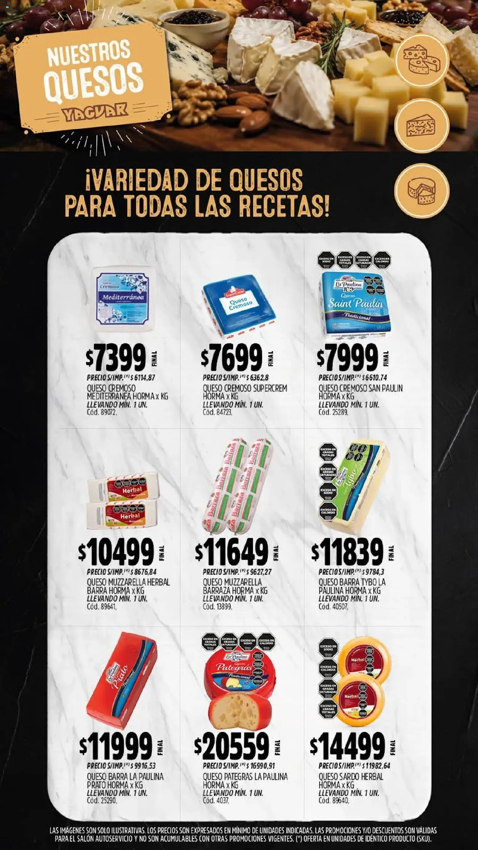 Yaguar - Oferta Semanal Neuquen │ válido desde el 21/09/2026 | Página: 8 | Productos: Muzzarella, Queso