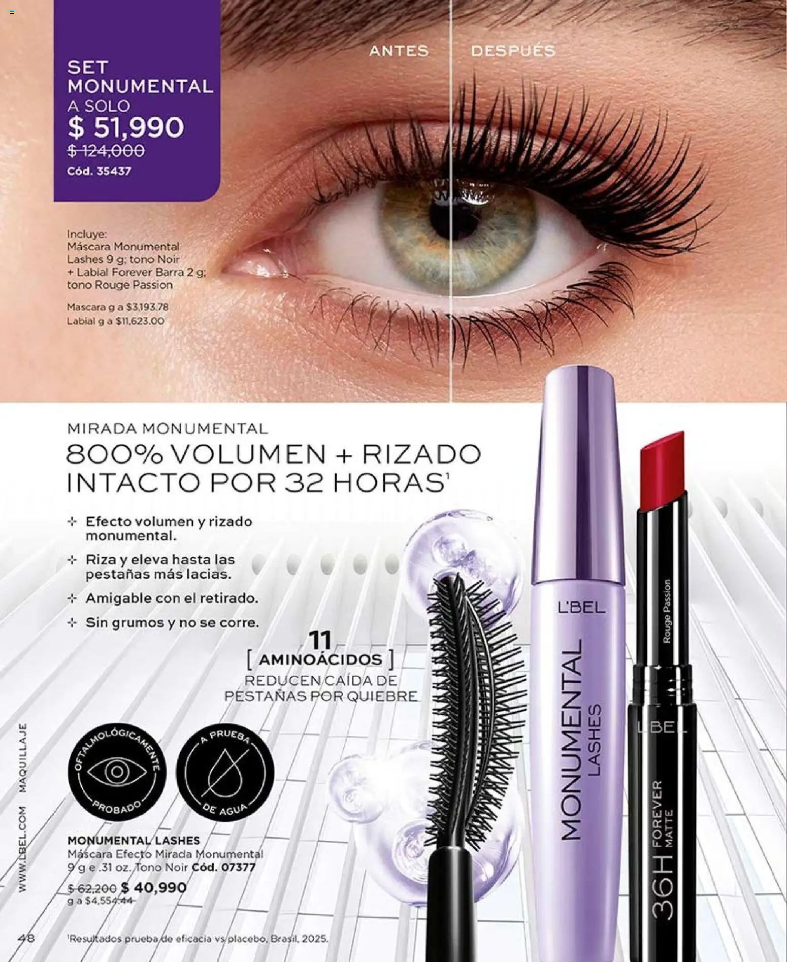 L'Bel revista - valida desde el 17/08/2026 | Página: 48 | Productos: Agua, Maquillaje, Máscara
