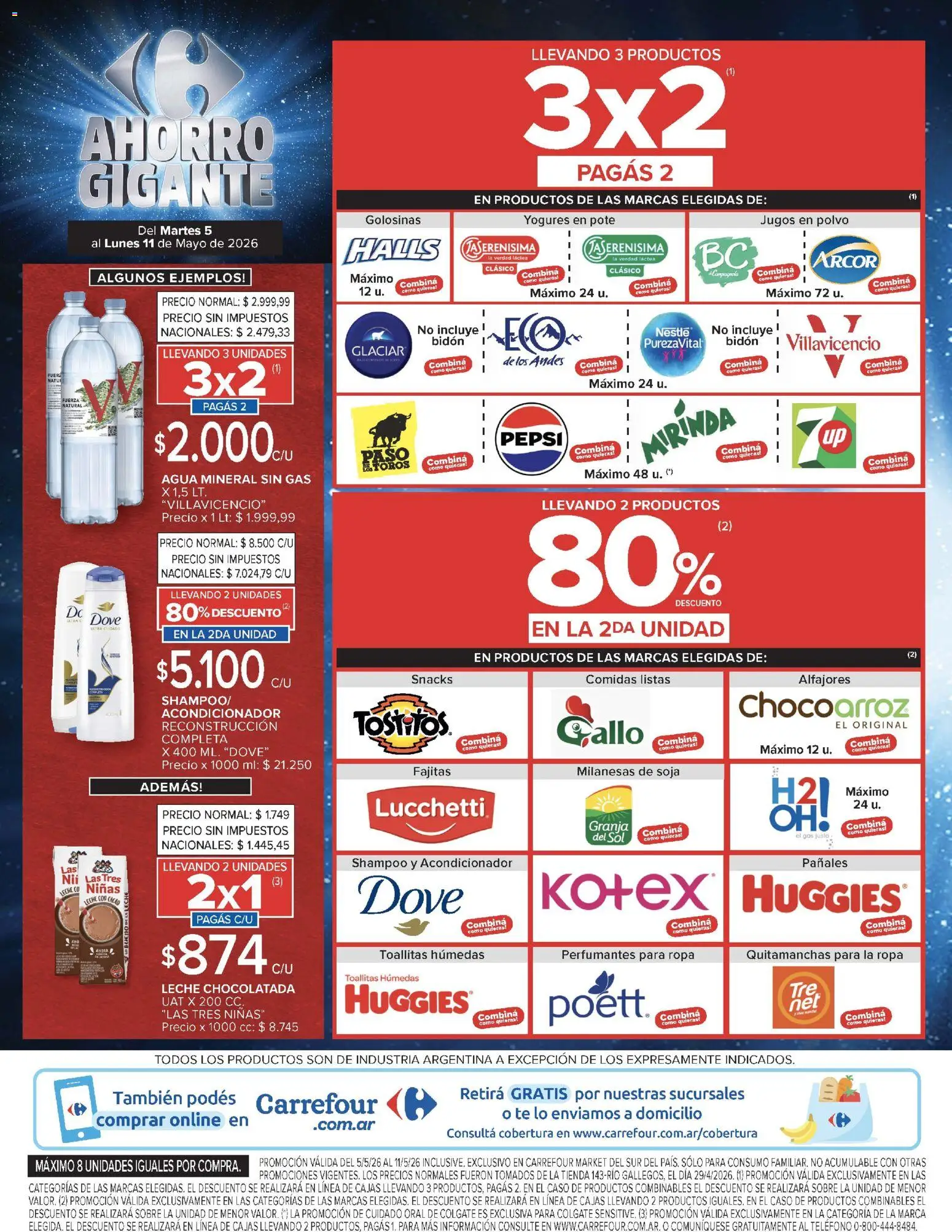 Carrefour Market catálogo │ válido desde el 05.05.2026 | Página: 3 | Productos: Teléfono, Bidón, Polvo, Pañales