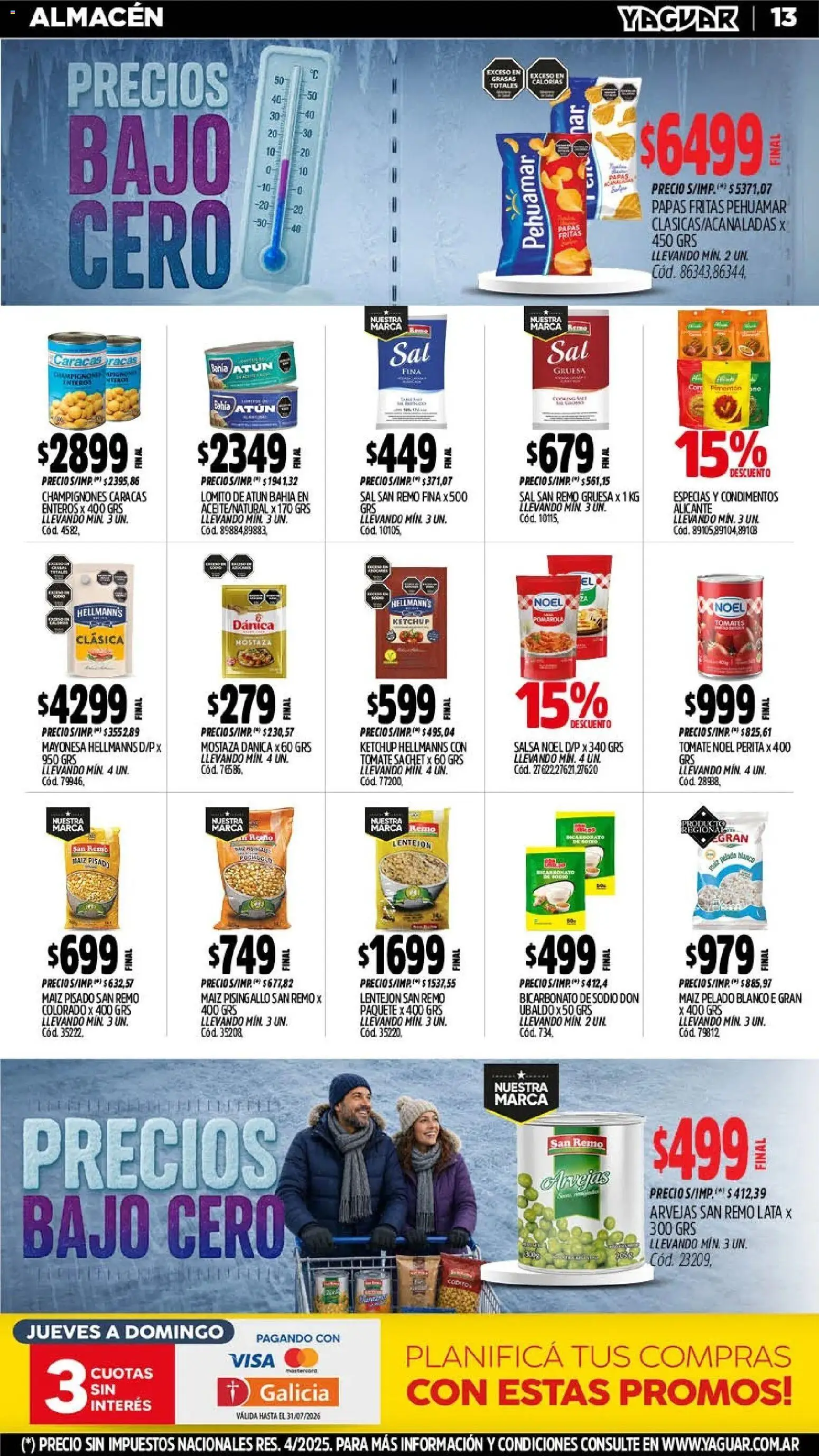 Yaguar - Oferta Semanal General Roca │ válido desde el 27/07/2026 | Página: 16 | Productos: Papa, Mostaza, Maiz, Tomate