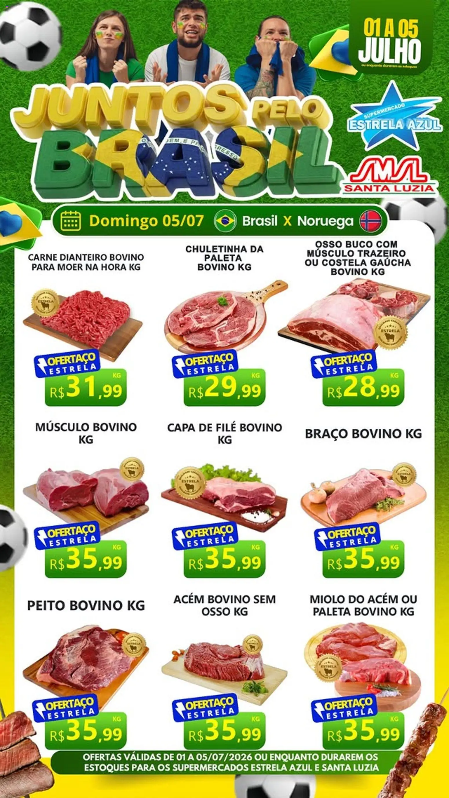 Estrela Azul Folheto - válido de 01/07/2026 | Página: 1 | Produtos: Acém, Carne