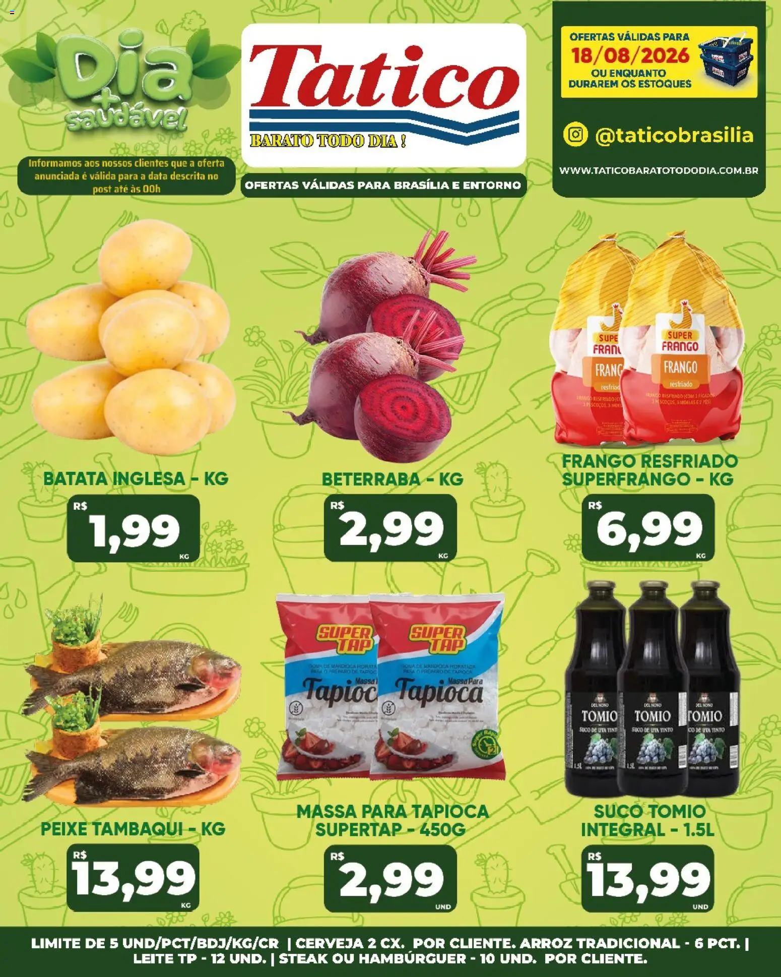 Tatico Folheto - válido de 18/08/2026 | Página: 19 | Produtos: Steak, Tapioca, Massa, Frango