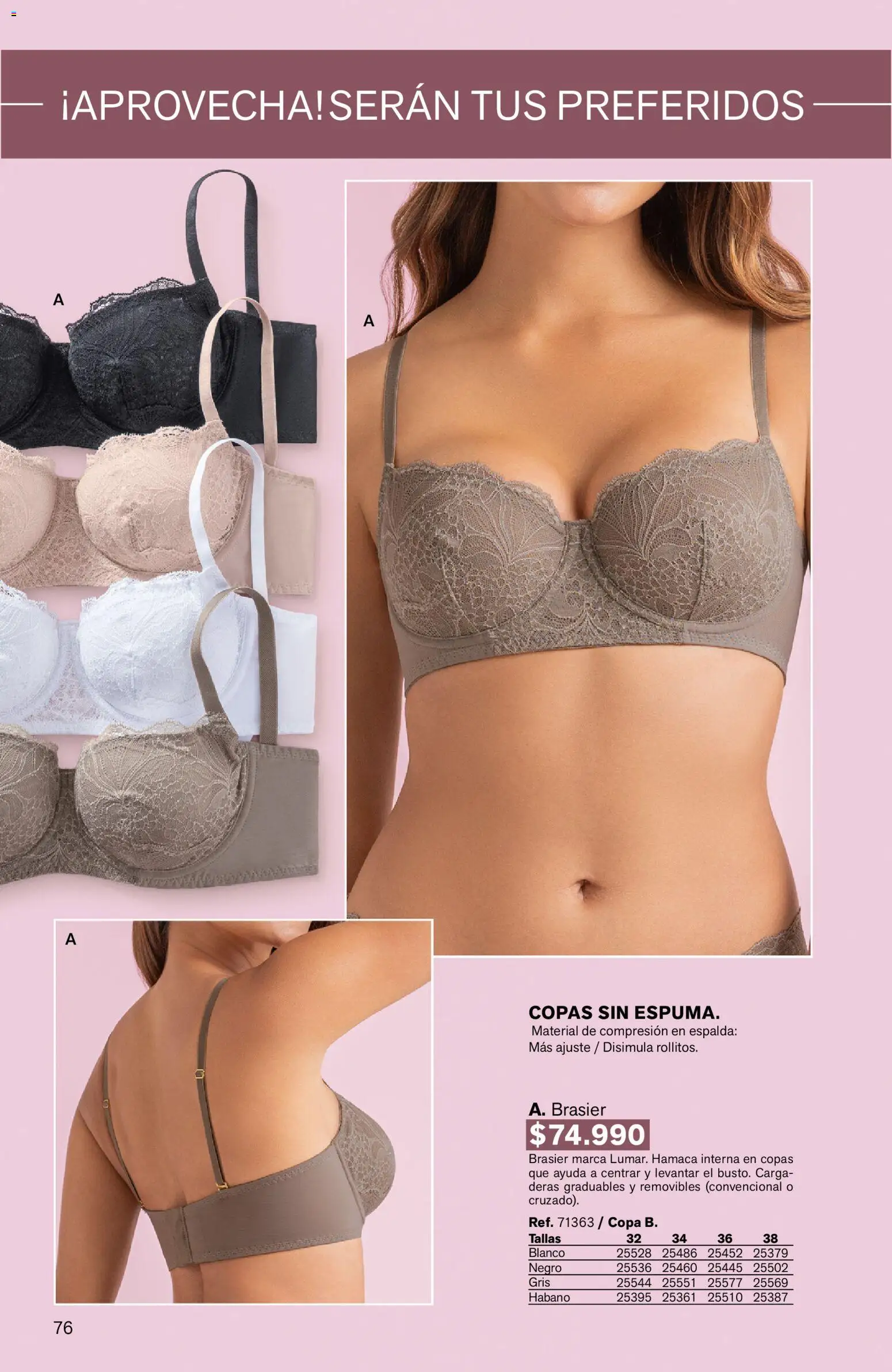 Leonisa revista - valida desde el 24/08/2026 | Página: 76 | Productos: Brasier