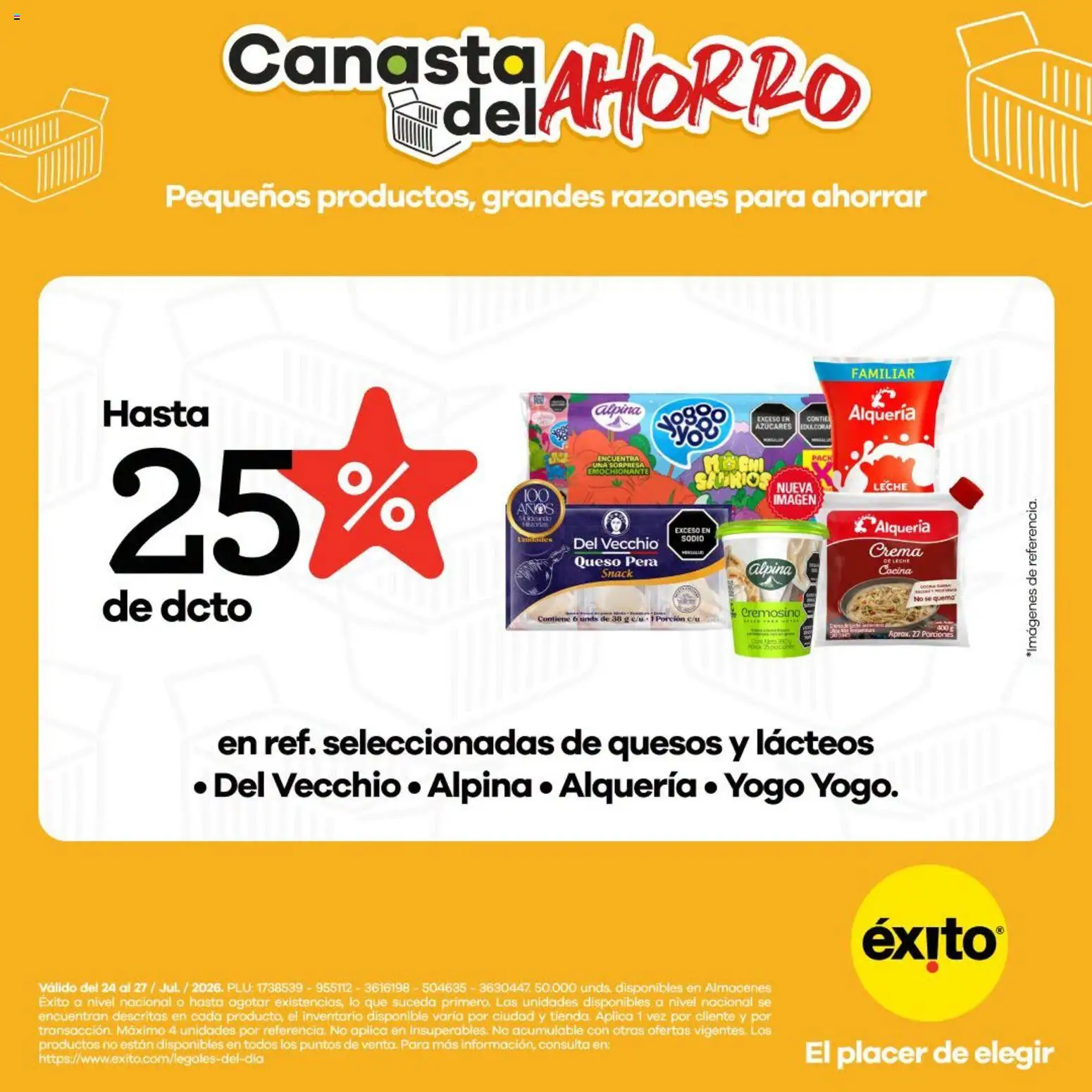 Éxito revista - valida desde el 24/07/2026 | Página: 7 | Productos: Crema, Cocina, Leche, Queso