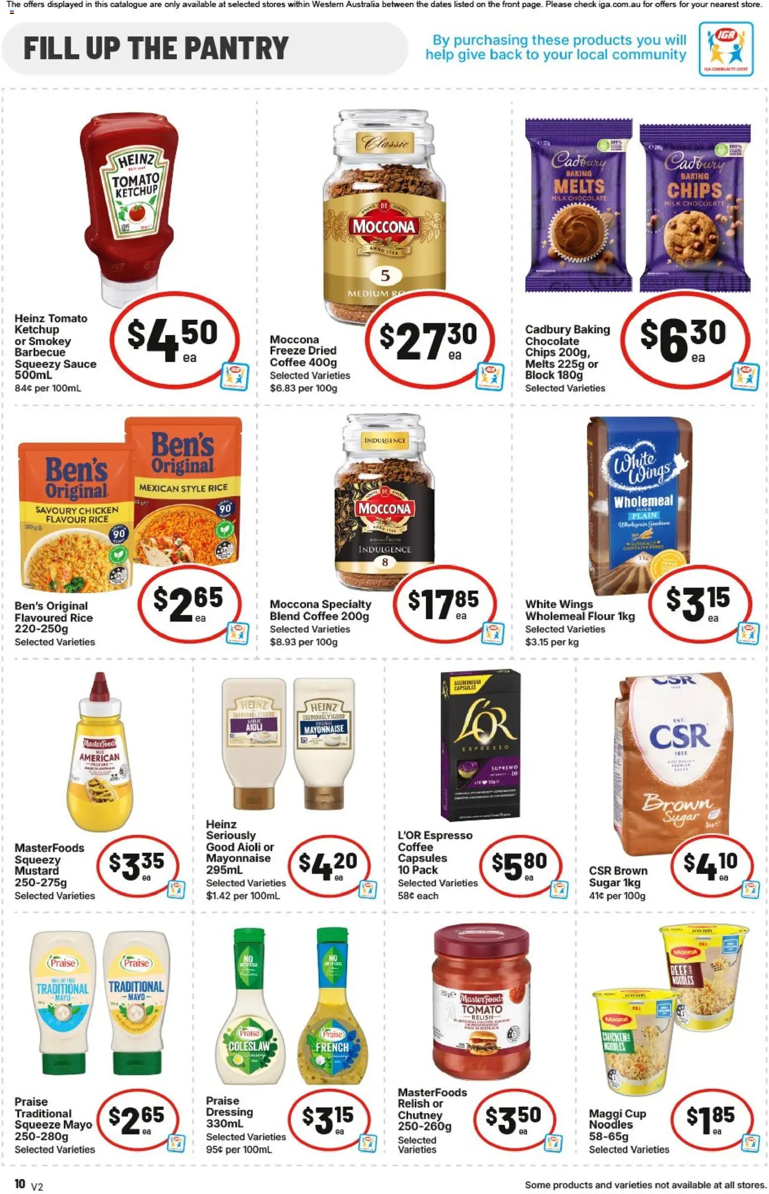 IGA catalogue - valid from 17.06.2026 | Page: 10 | Products: Coffee, Chicken, Rice, Chips