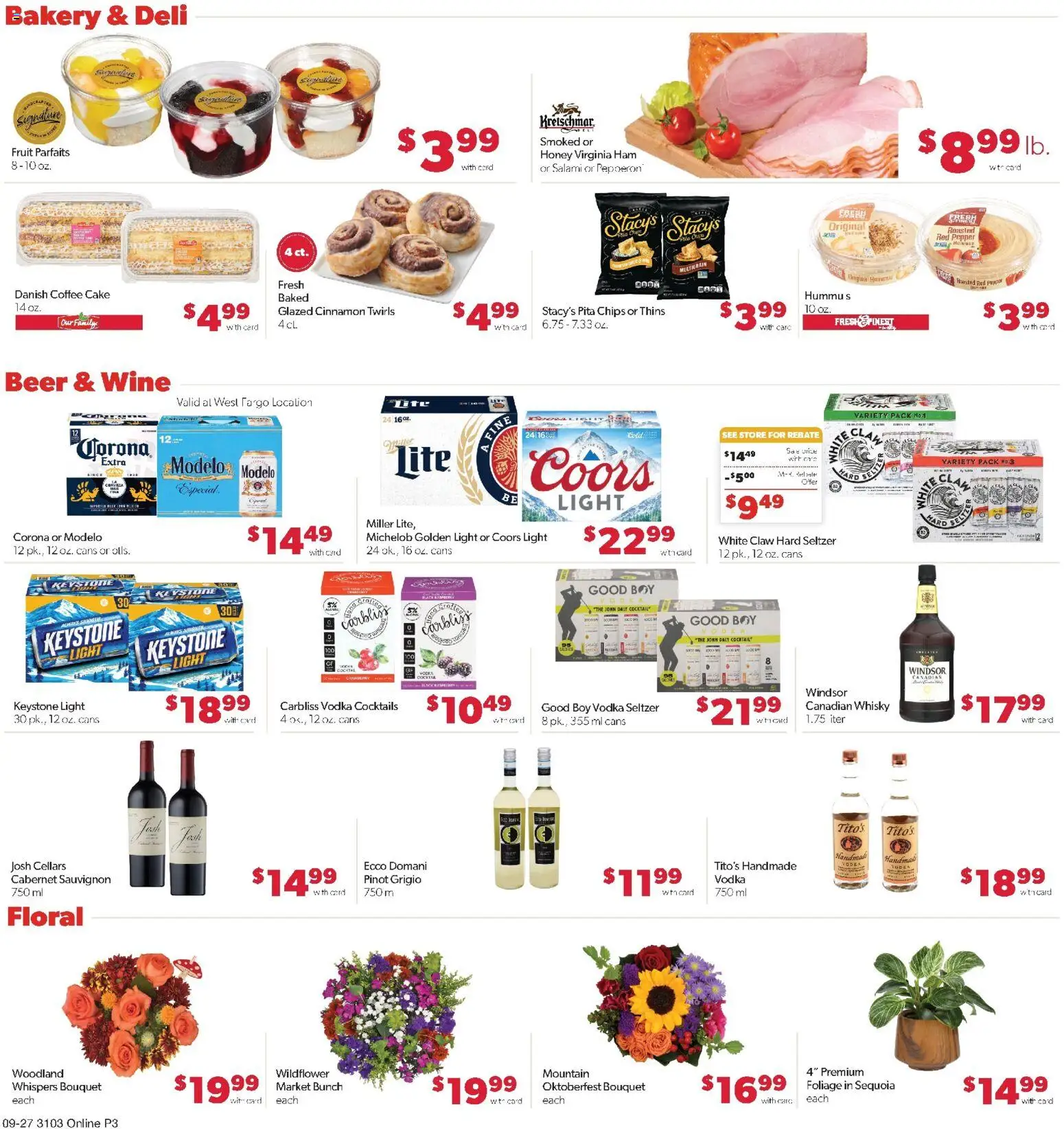Family Fare Weekly Ad - ND - valid from 09/27/2026 | Page: 8 | Products: Bakery, Chips, Cocktails, Hummus