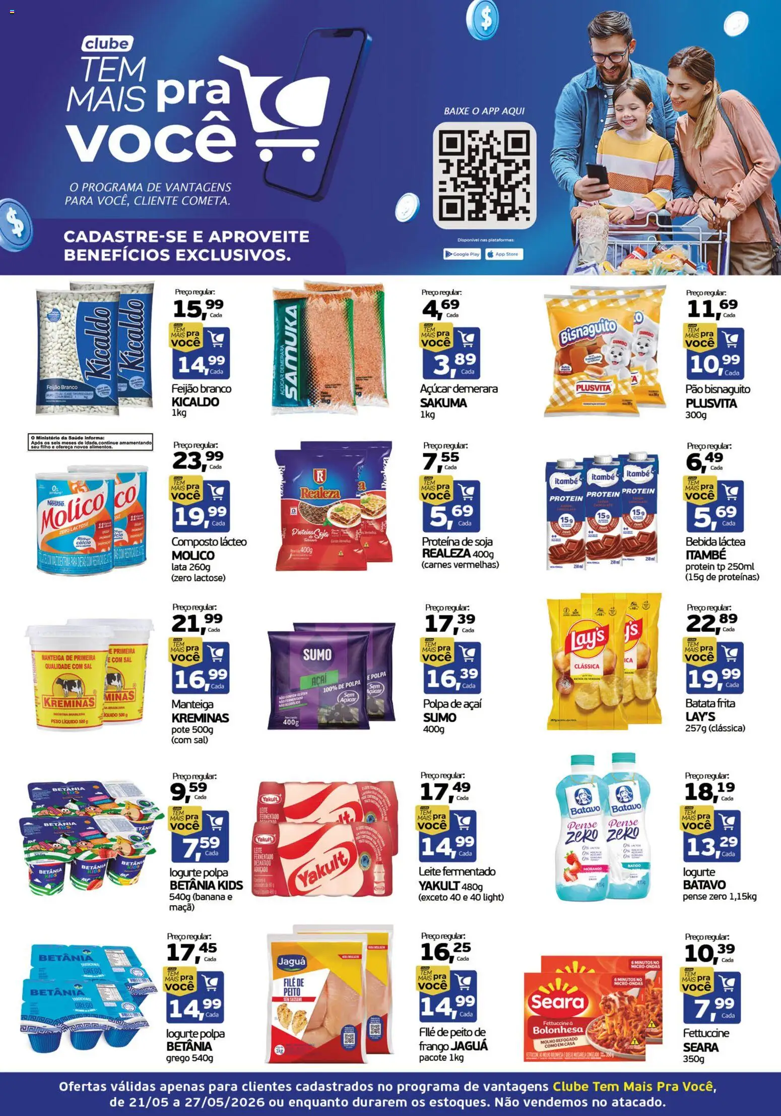 Cometa Supermercados Folheto - válido de 21.05.2026 | Página: 1 | Produtos: Feijão, Açúcar demerara, Açúcar, Frango