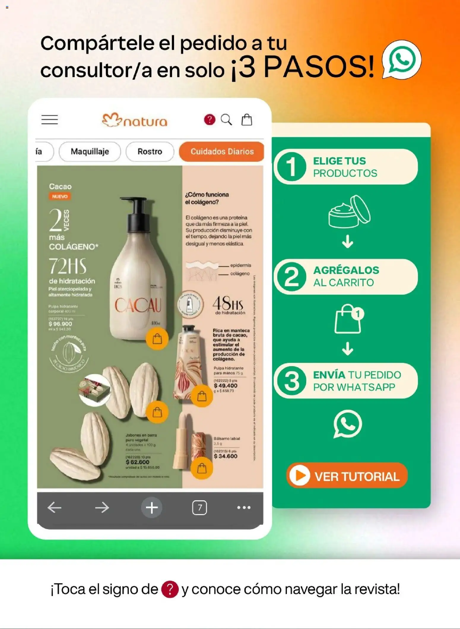 Catálogo Natura válido desde 31/03/2026 | Página: 2 | Productos: Revista, Manteca, Proteína, Maquillaje