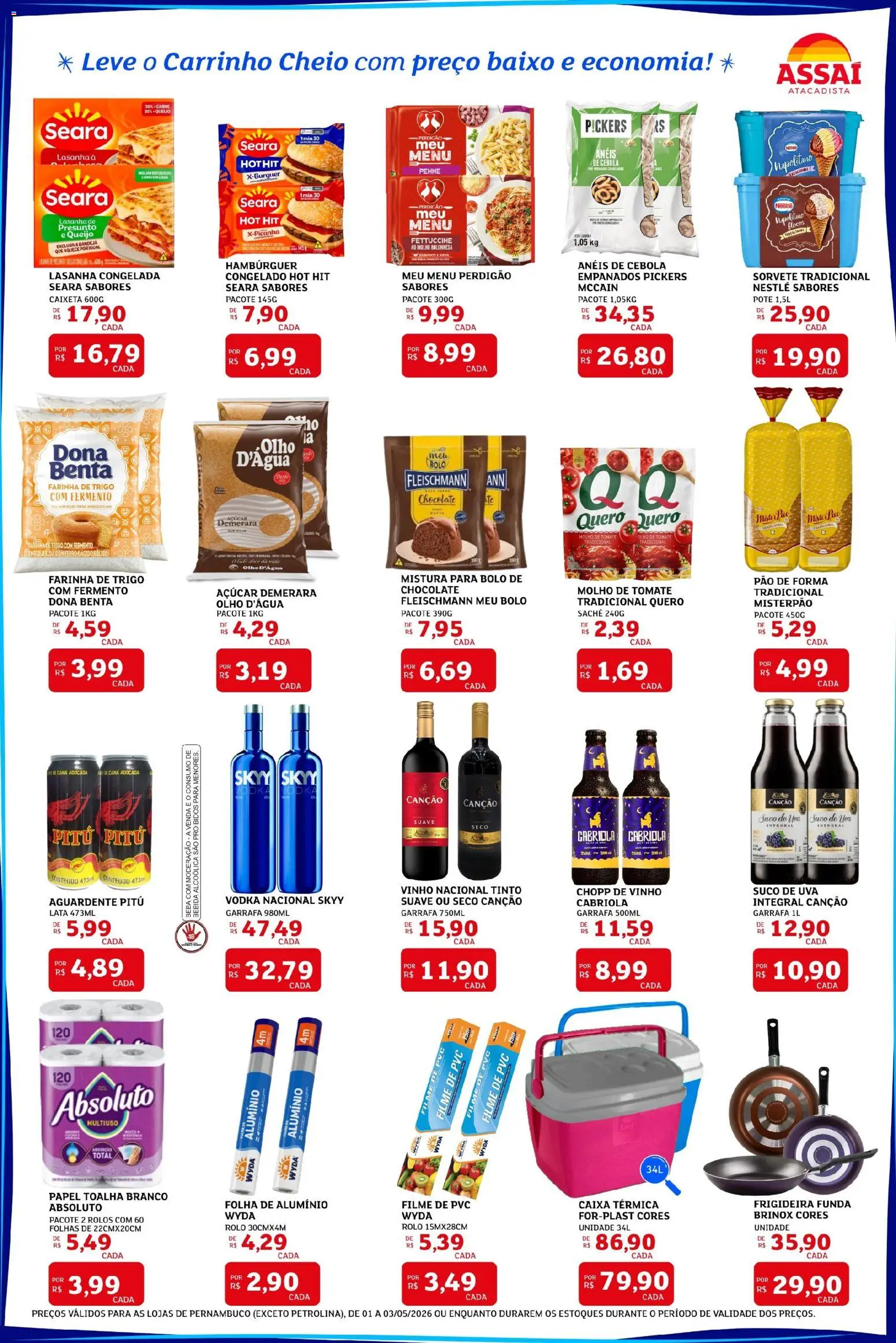 Assaí Atacadista Folheto - válido de 01.05.2026 | Página: 2 | Produtos: Rolo, Chocolate, Suco, Vodka