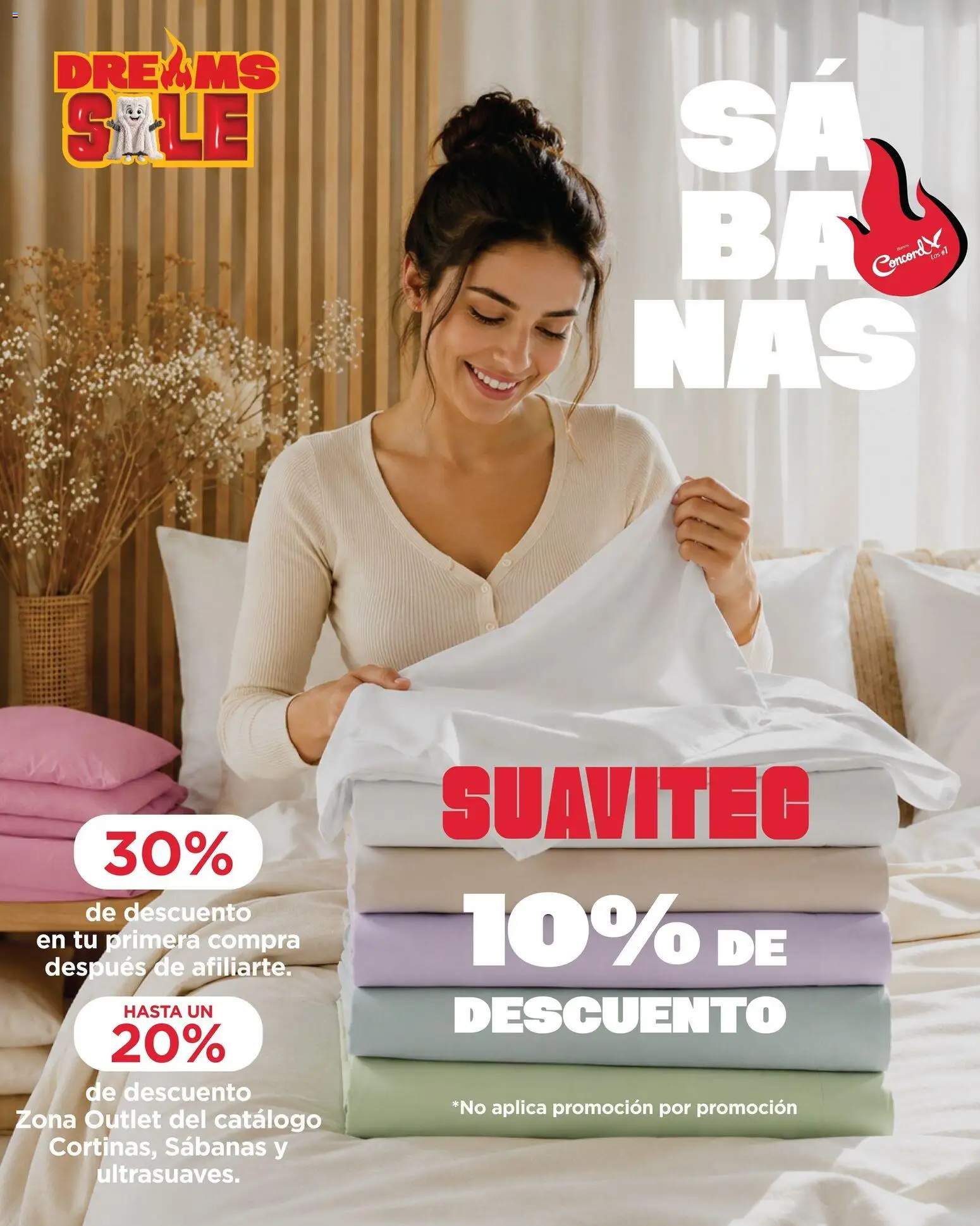Nuevas ofertas de Colchas Concord válidas en toda la República Mexicana desde el 25.05.2026. ¡Encuentra las mejores ofertas en Colchas Concord Dreams Sale! | Página: 9 | Productos: Sabanas