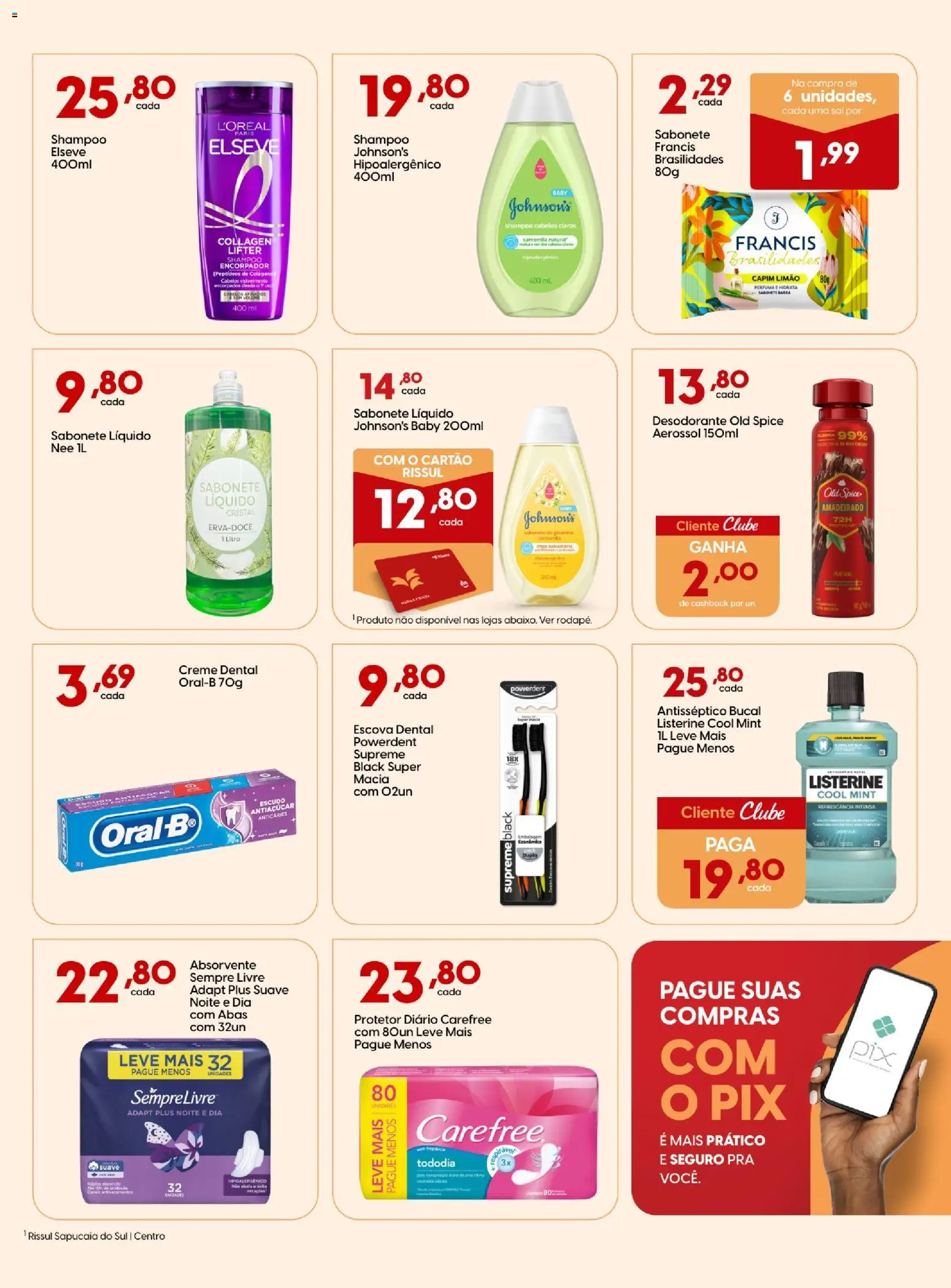 Rissul Folheto - válido de 04.06.2026 | Página: 14 | Produtos: Shampoo, Escova, Creme dental, Sabonete líquido