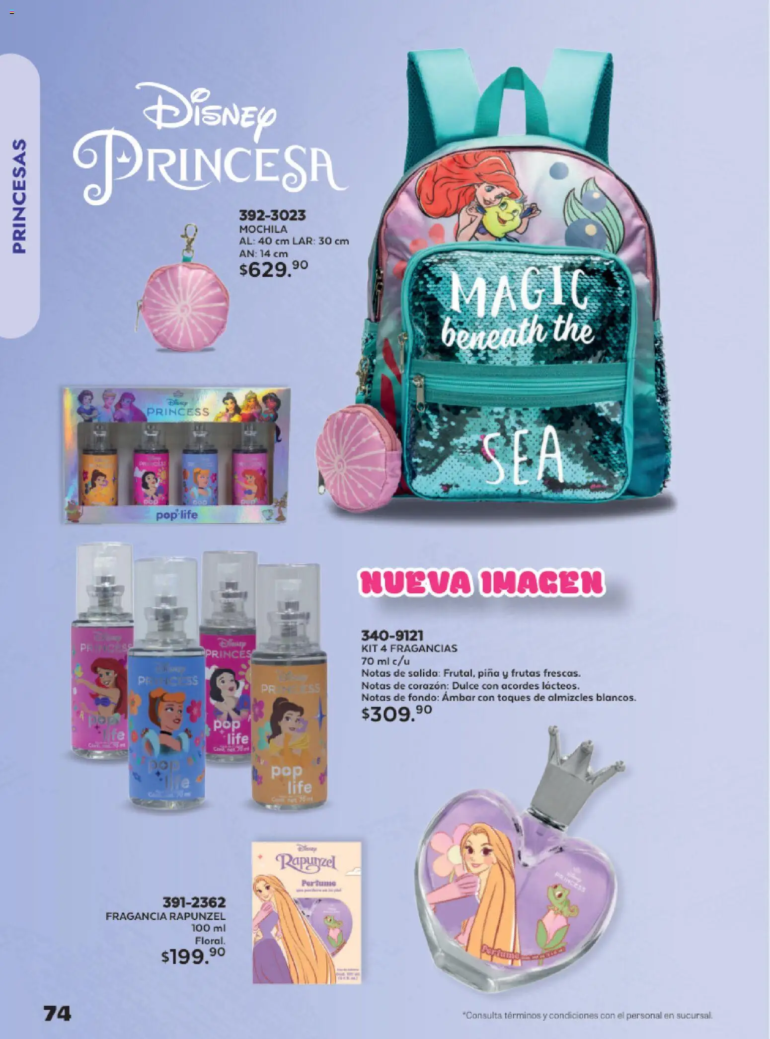 Nuevas ofertas de Andrea válidas en toda la República Mexicana desde el 24.05.2026. ¡Encuentra las mejores ofertas en Andrea catálogo Lo más divertindo en ropa! | Página: 74 | Productos: Mochila, Piña, Perfume, Fragancia