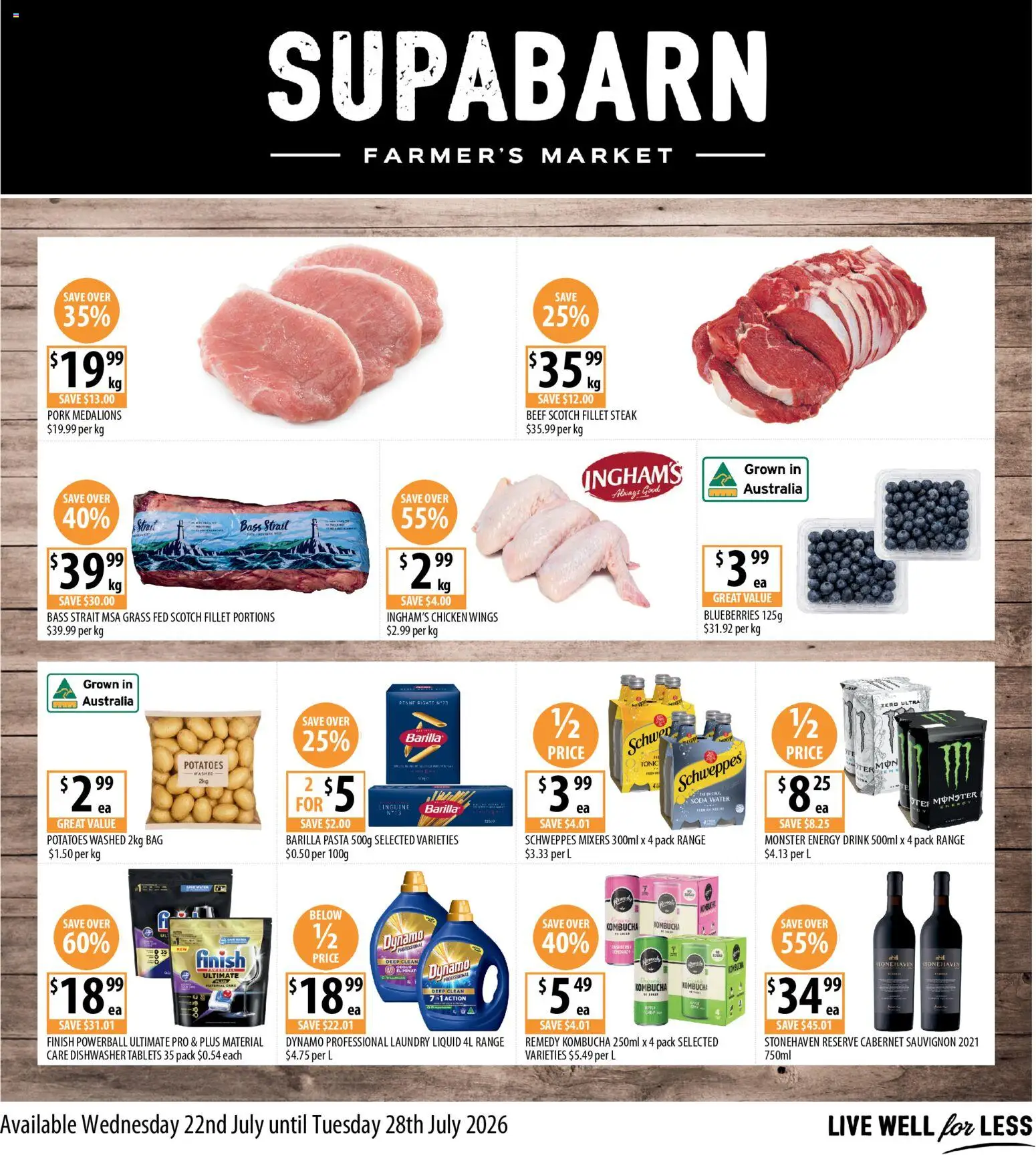 Supabarn weekly catalogue from 22/07/2026 catalogue cover