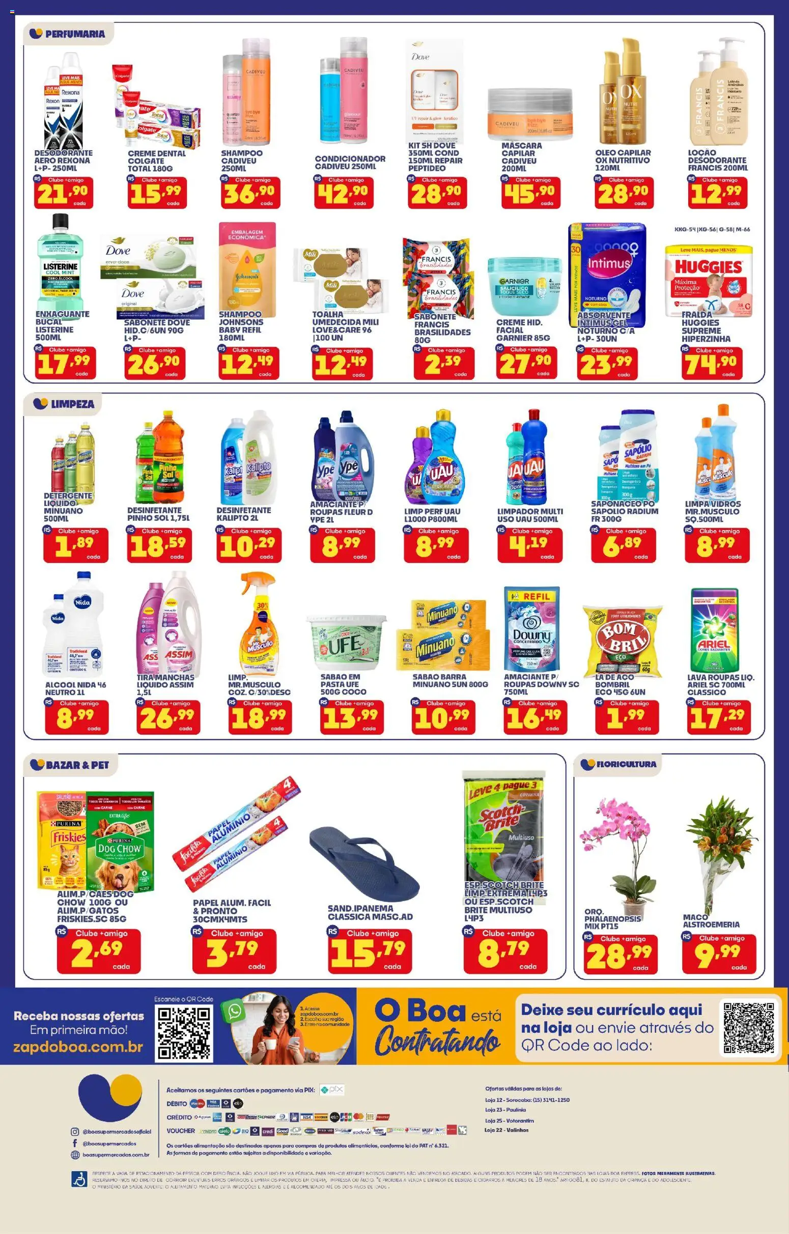 Boa Supermercados Folheto - válido de 07/08/2026 | Página: 4 | Produtos: Ariel, Listerine, Creme, Absorvente