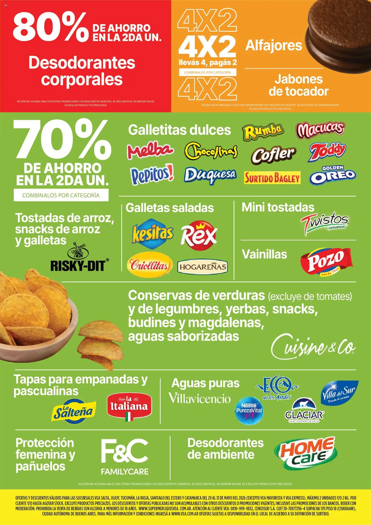 Vea - Oferta fin de semana │ válido desde el 29.05.2026 | Página: 6 | Productos: Galletitas, Tomates, Arroz, Galletas