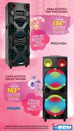 Lojas Cem - Ofertas atuais - Pré-Visualização do folheto da loja Lojas Cem, válido de 18.05.2026 | Página: 61 | Produtos: Caixa acústica, Caixa, Carne