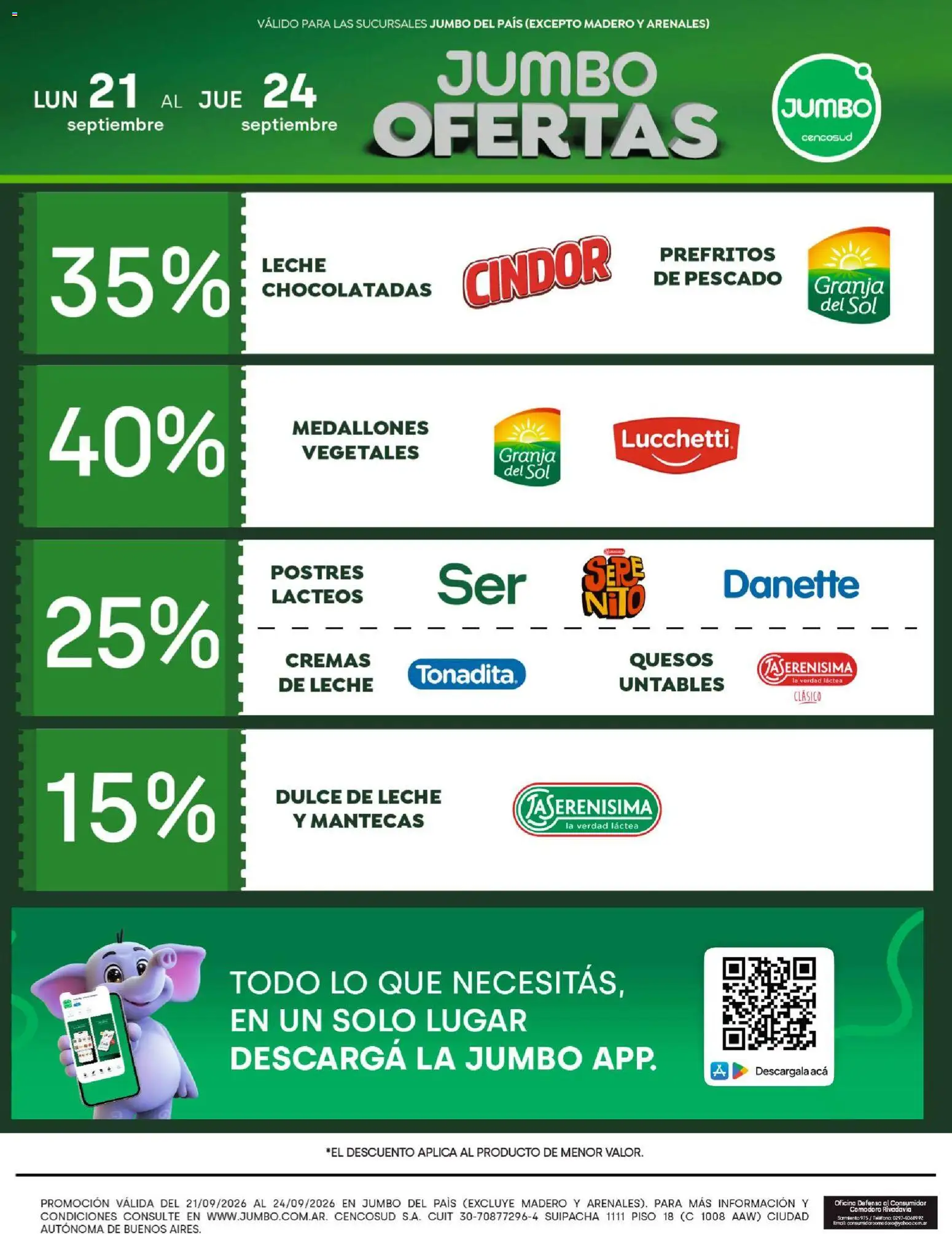 Jumbo - Ofertas | Córdoba │ válido desde el 21/09/2026 | Página: 2 | Productos: Teléfono, Pescado, Dulce de leche, Dulce