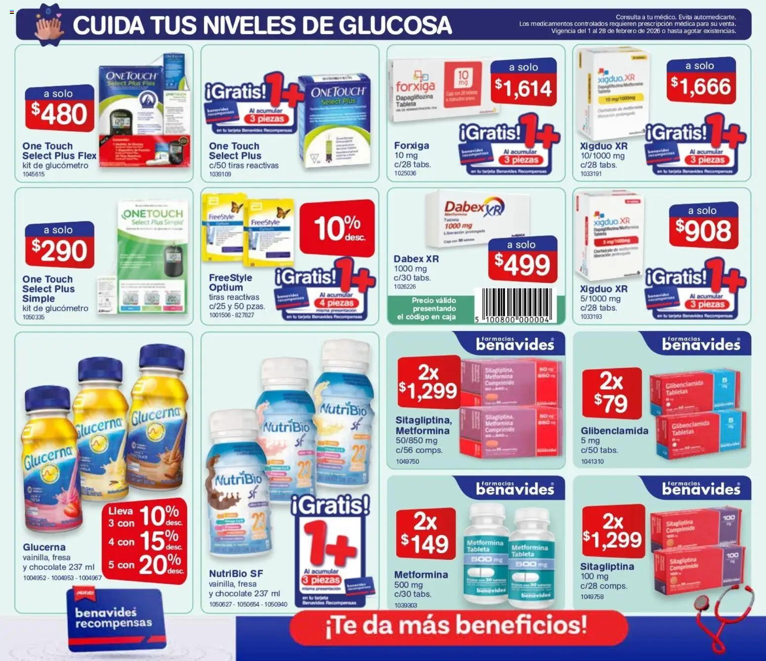 Nuevas ofertas de Farmacia Benavides válidas en toda la República Mexicana desde el 01/01/2026. ¡Encuentra las mejores ofertas en Farmacia Benavides catálogo! | Página: 6 | Productos: Fresa, Chocolate, Caja, Tableta