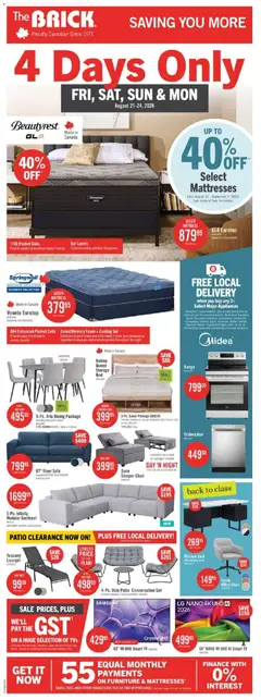 Preview of The Brick weekly flyer / circulaire from shop The Brick valid from Aug 20, 2026