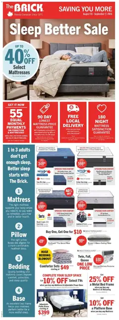 Preview of The Brick weekly flyer / circulaire from shop The Brick valid from Aug 20, 2026