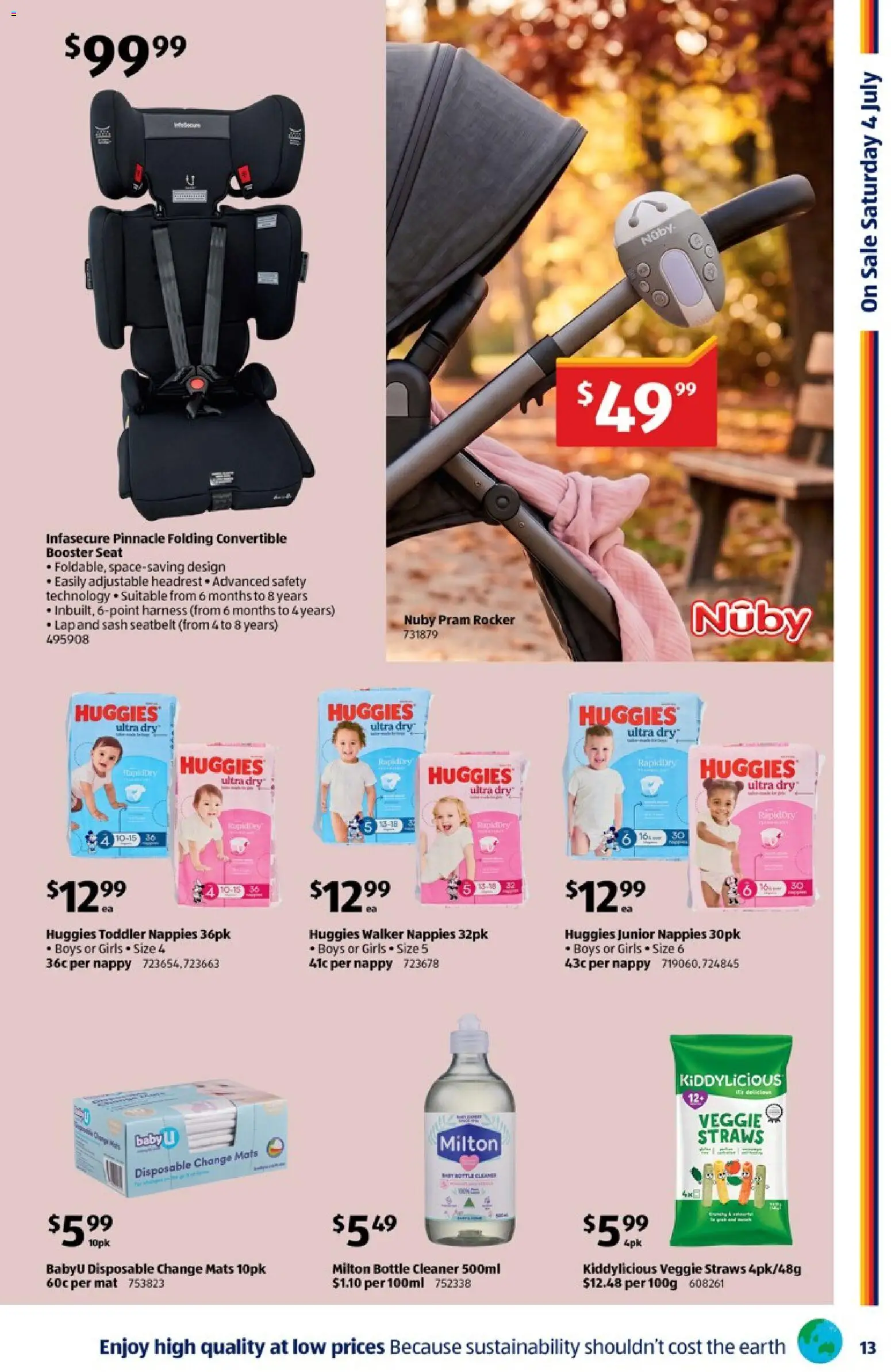 Aldi catalogue - valid from 01/07/2026 | Page: 13 | Products: Cleaner, Nappies, Straws