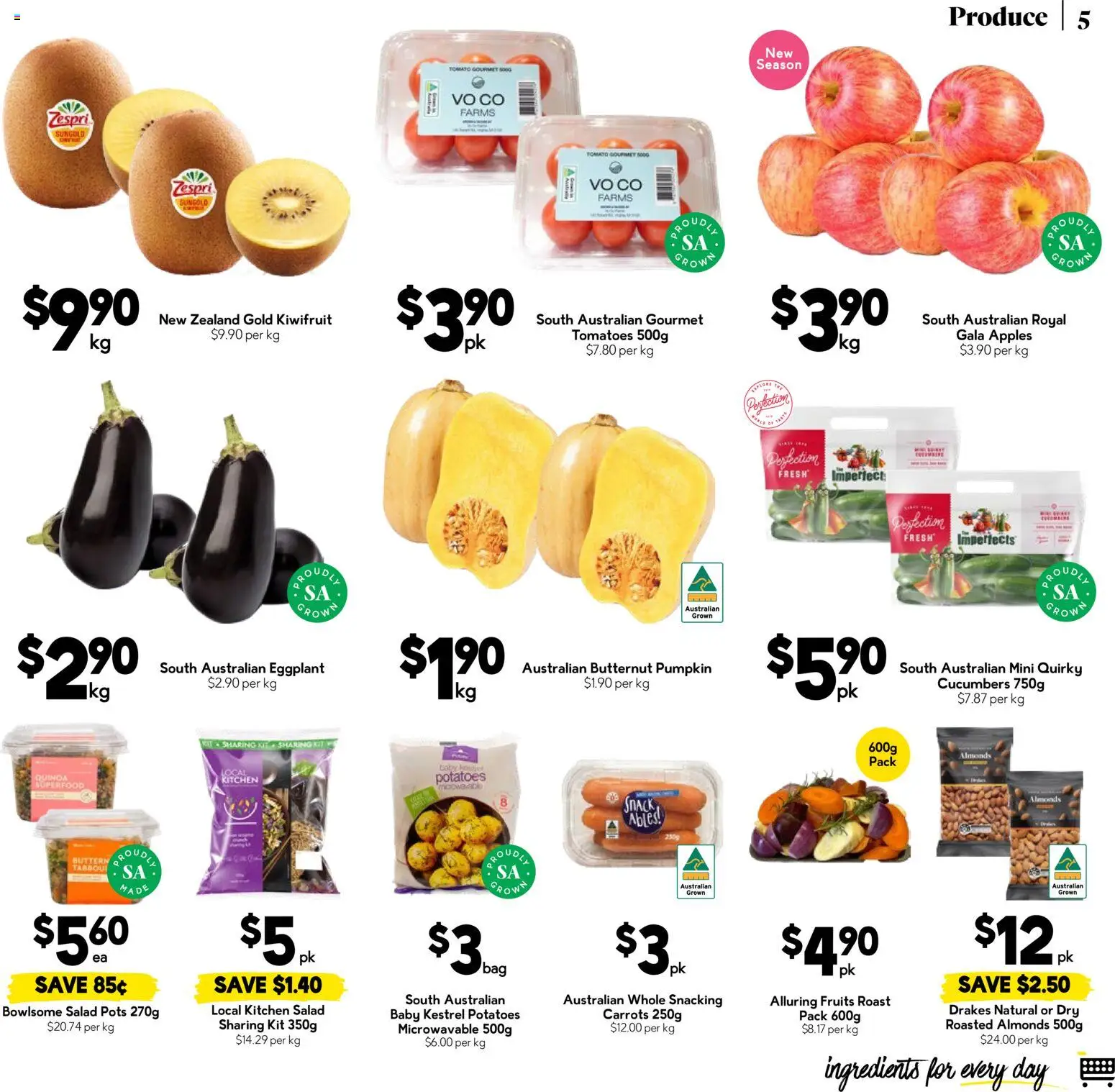 Drakes catalogue - valid from 20.05.2026 | Page: 5 | Products: Almonds, Carrots, Cucumbers, Fruits