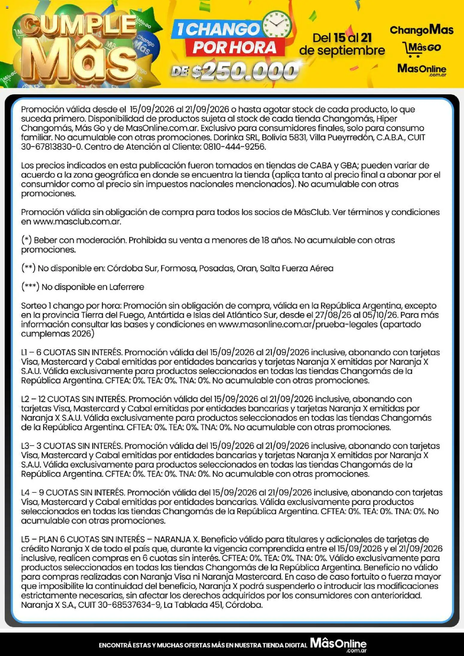 Changomas Ofertas │ válido desde el 15/09/2026 | Página: 14