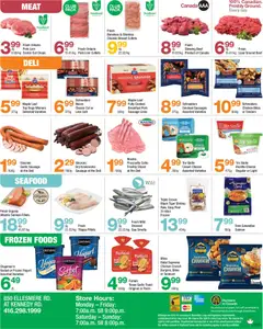Preview of Highland Farms weekly flyer / circulaire from shop Highland Farms valid from Sep 10, 2026 | Page: 4 | Products: Salmon, Sausages, Garlic, Pork loin