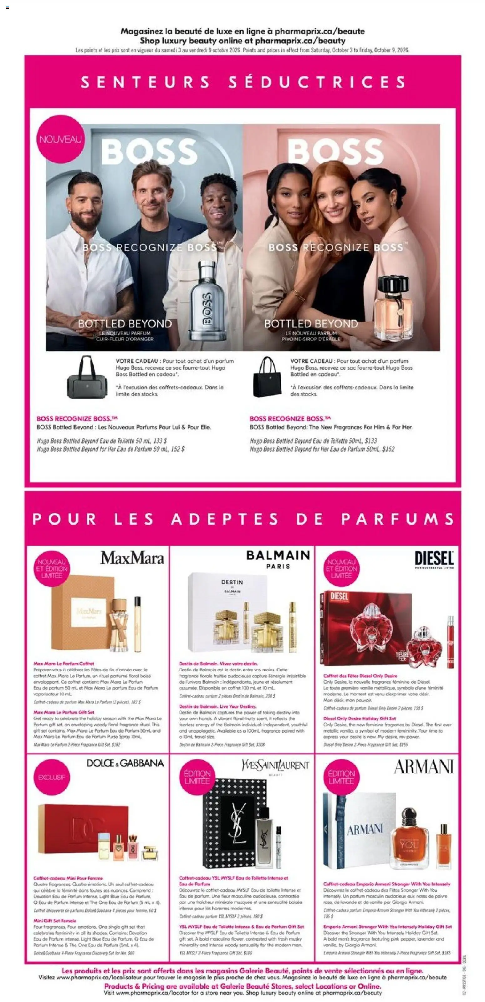 Pharmaprix flyer valid from Oct 3, 2026 | Page: 15 | Products: Purse, Fragrance, Eau de toilette, Toilette