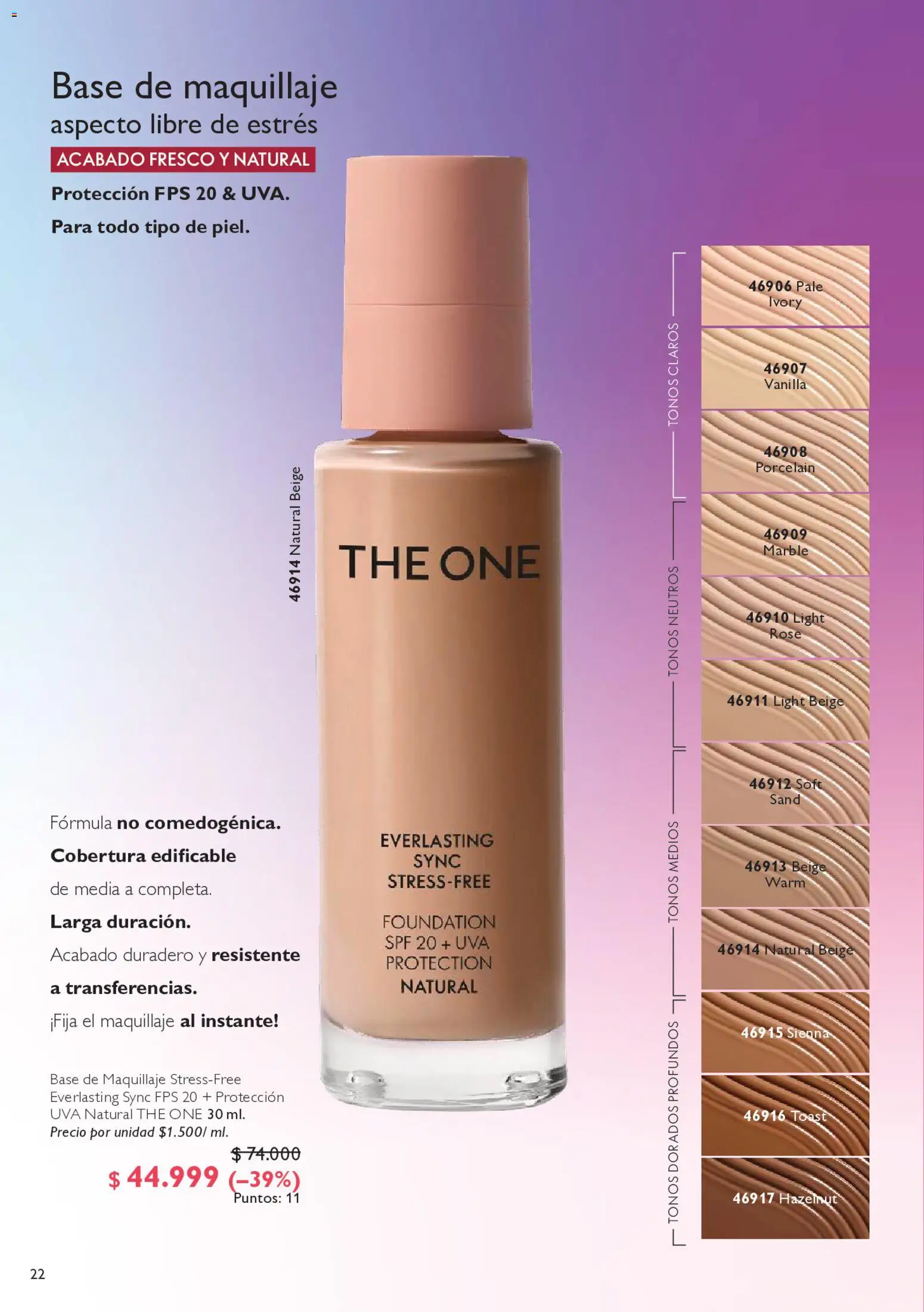 Oriflame revista - valida desde el 09.05.2026 | Página: 24 | Productos: Base de maquillaje, Maquillaje, Uva
